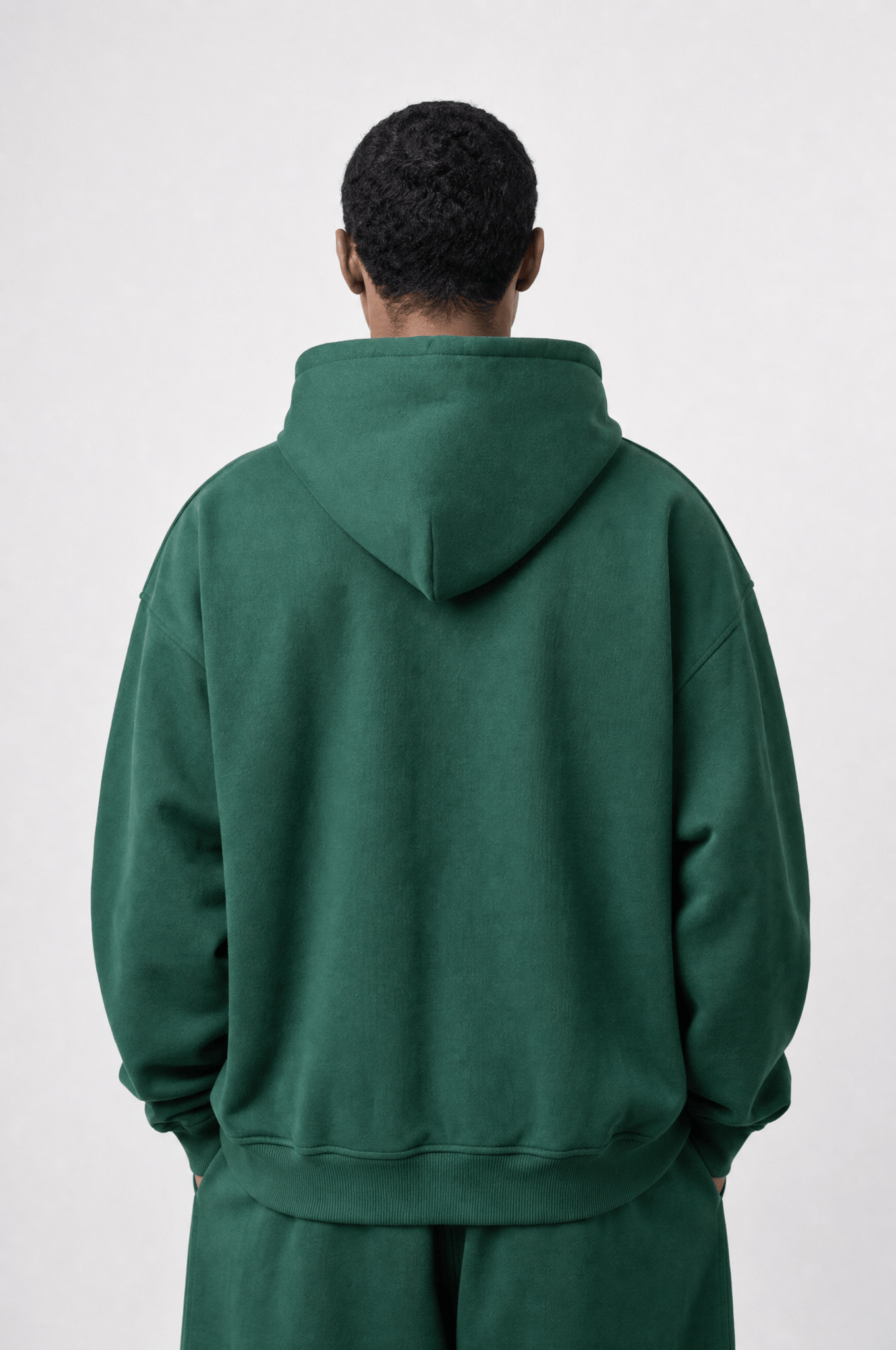 Erkek Respire Basic Oversize Zip Zümrüt