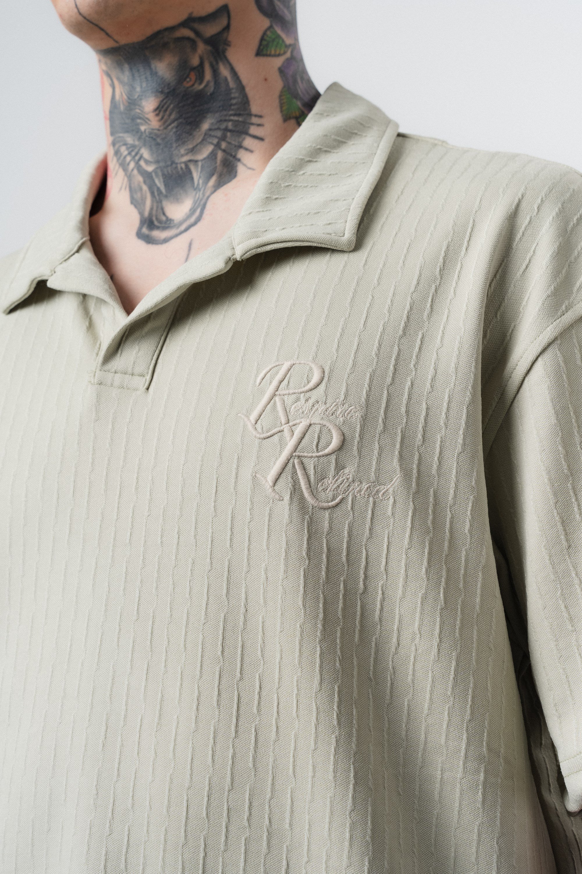 Erkek Respire Relined Yazılı Regular Fit T-Shirt Çağla