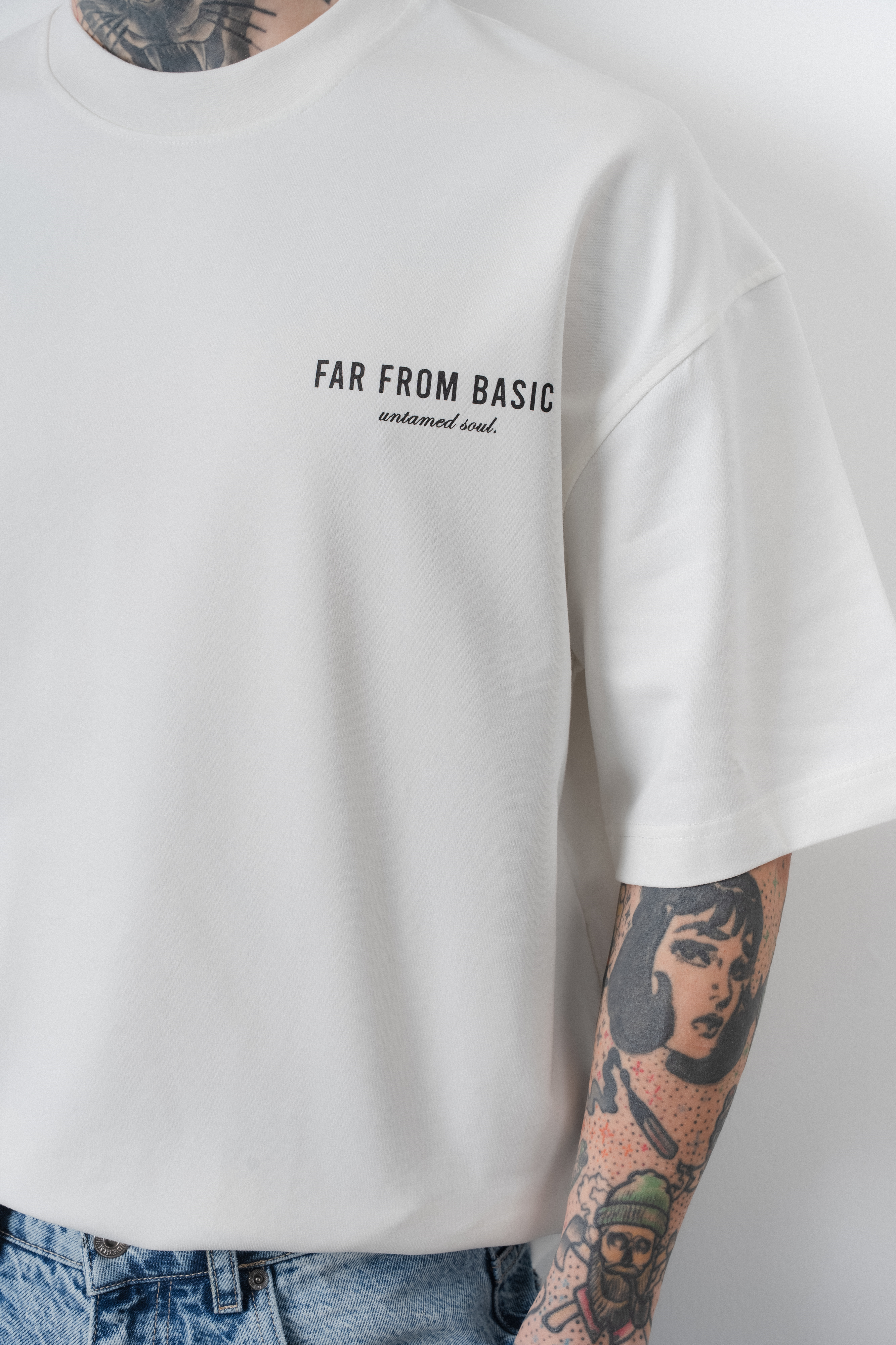Erkek Respire x Itsbyzey Baskılı Oversize T-Shirt Beyaz