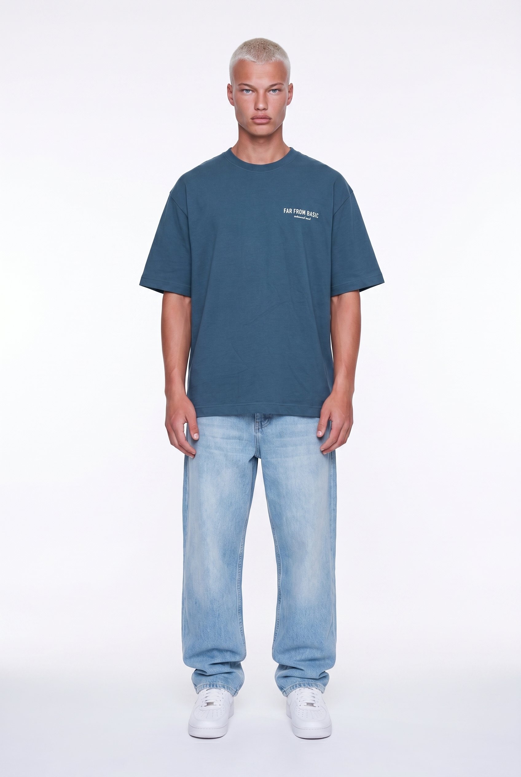 Erkek Respire x Itsbyzey Baskılı Oversize T-Shirt Petrol