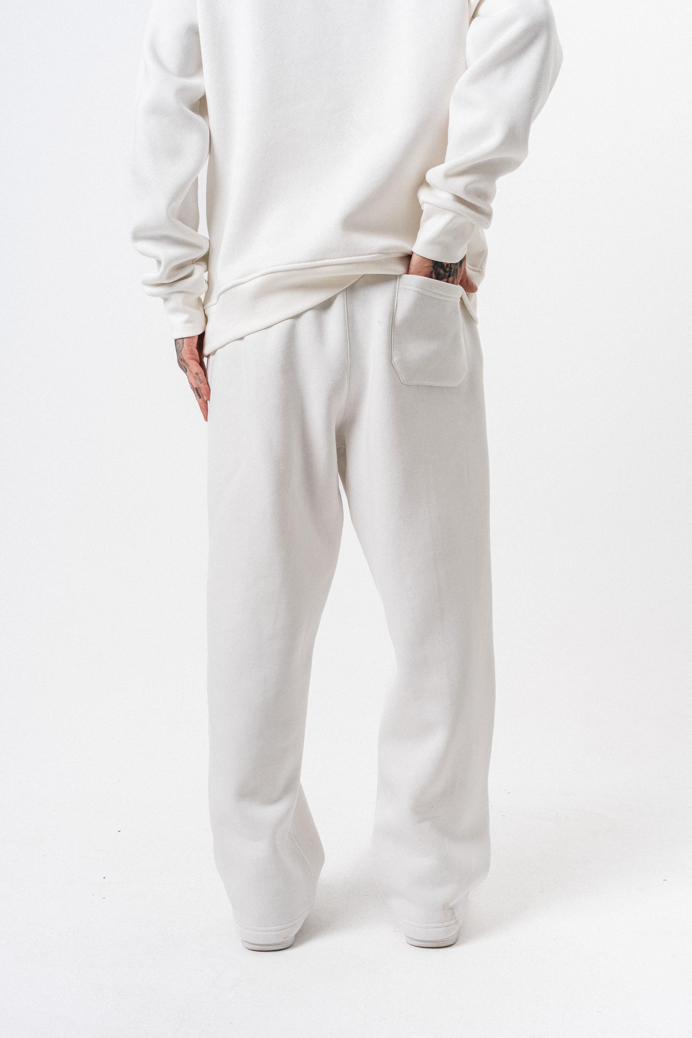 Erkek Respire Yazı Detaylı Basic Baggy Eşofman Altı Ekru