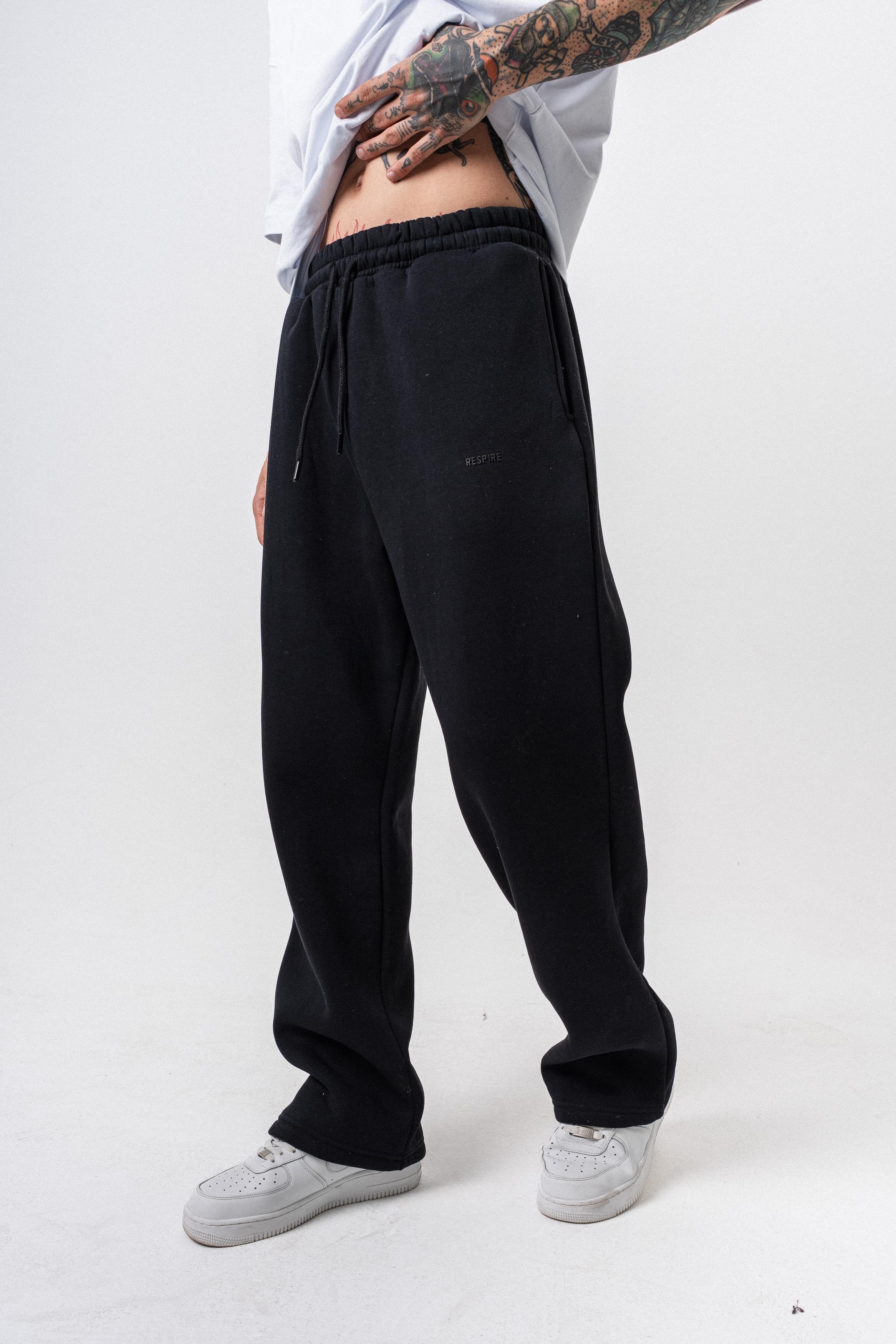 Erkek Respire Yazı Detaylı Basic Baggy Eşofman Altı Lacivert