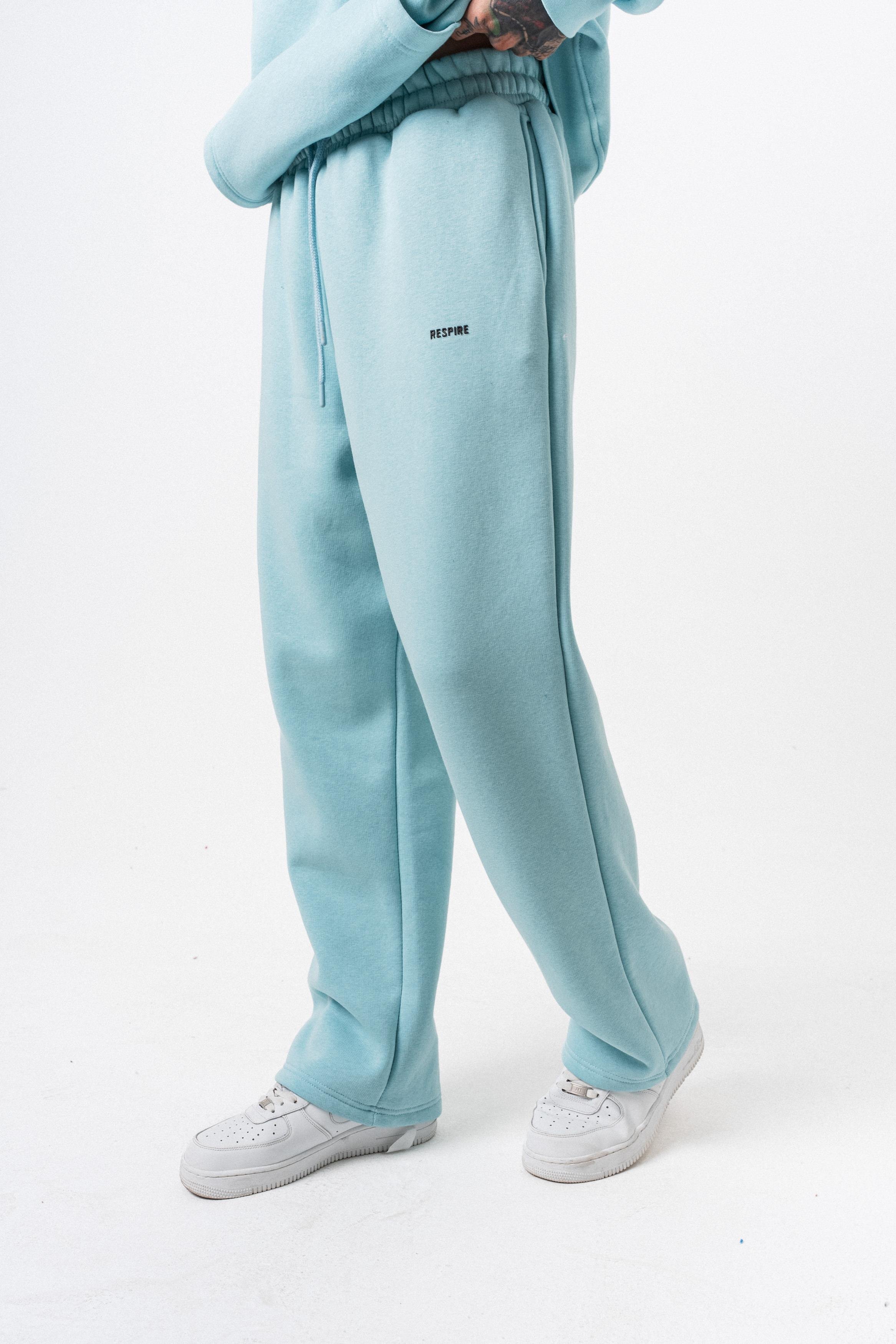 Erkek Respire Yazı Detaylı Basic Baggy Eşofman Altı Bebe Mavi