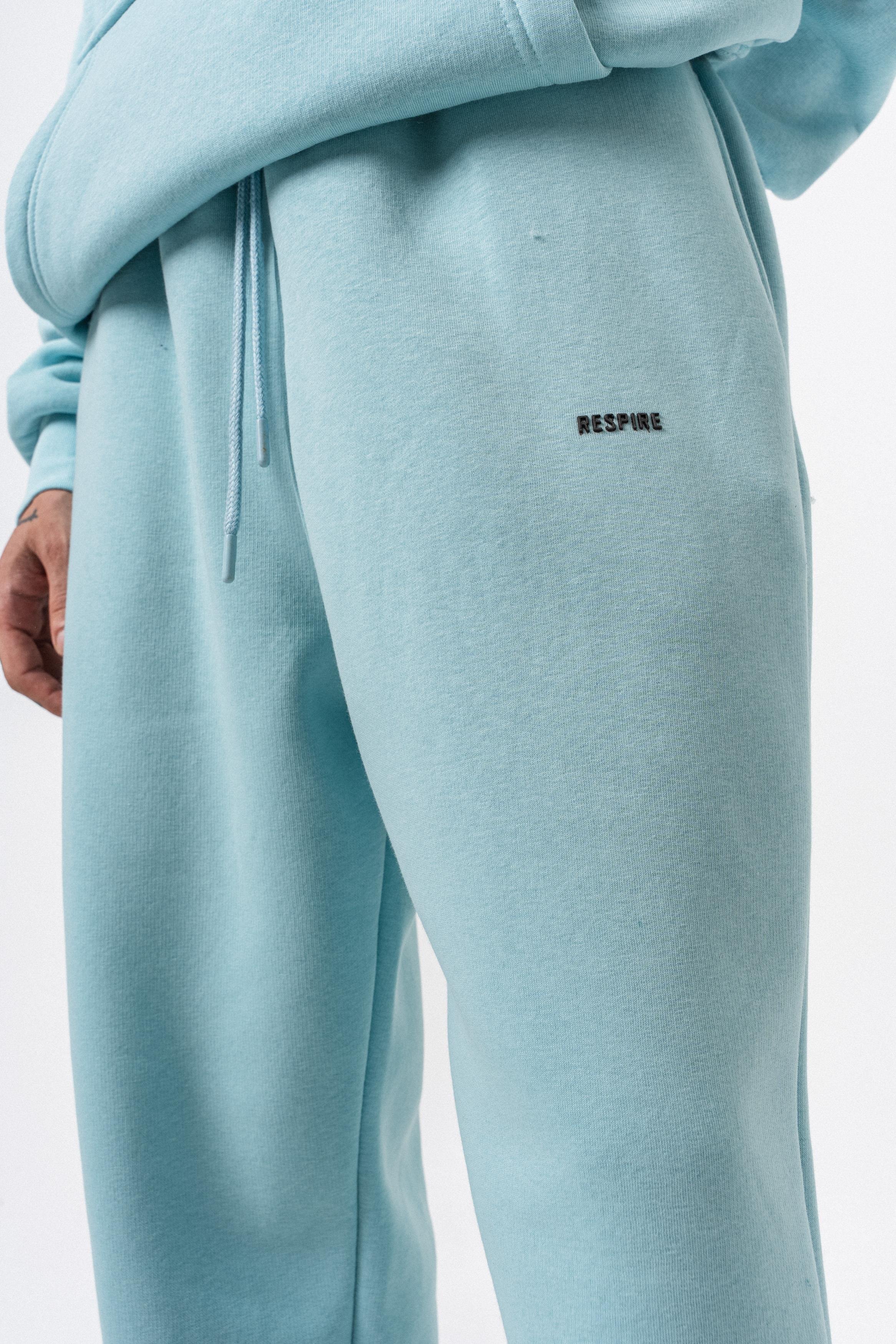 Erkek Respire Yazı Detaylı Basic Baggy Eşofman Altı Bebe Mavi
