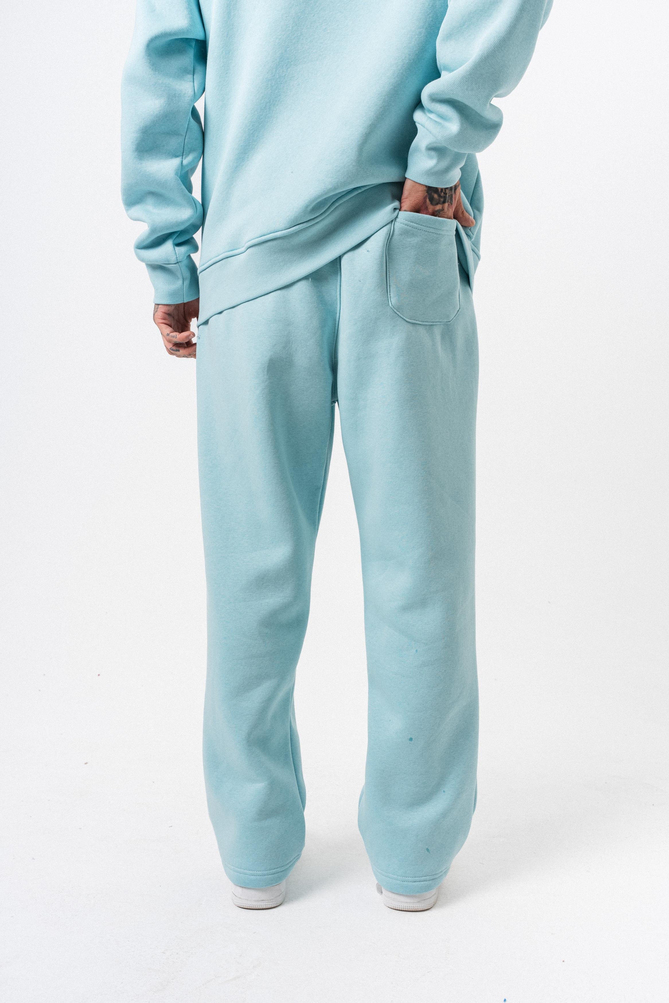 Erkek Respire Yazı Detaylı Basic Baggy Eşofman Altı Bebe Mavi