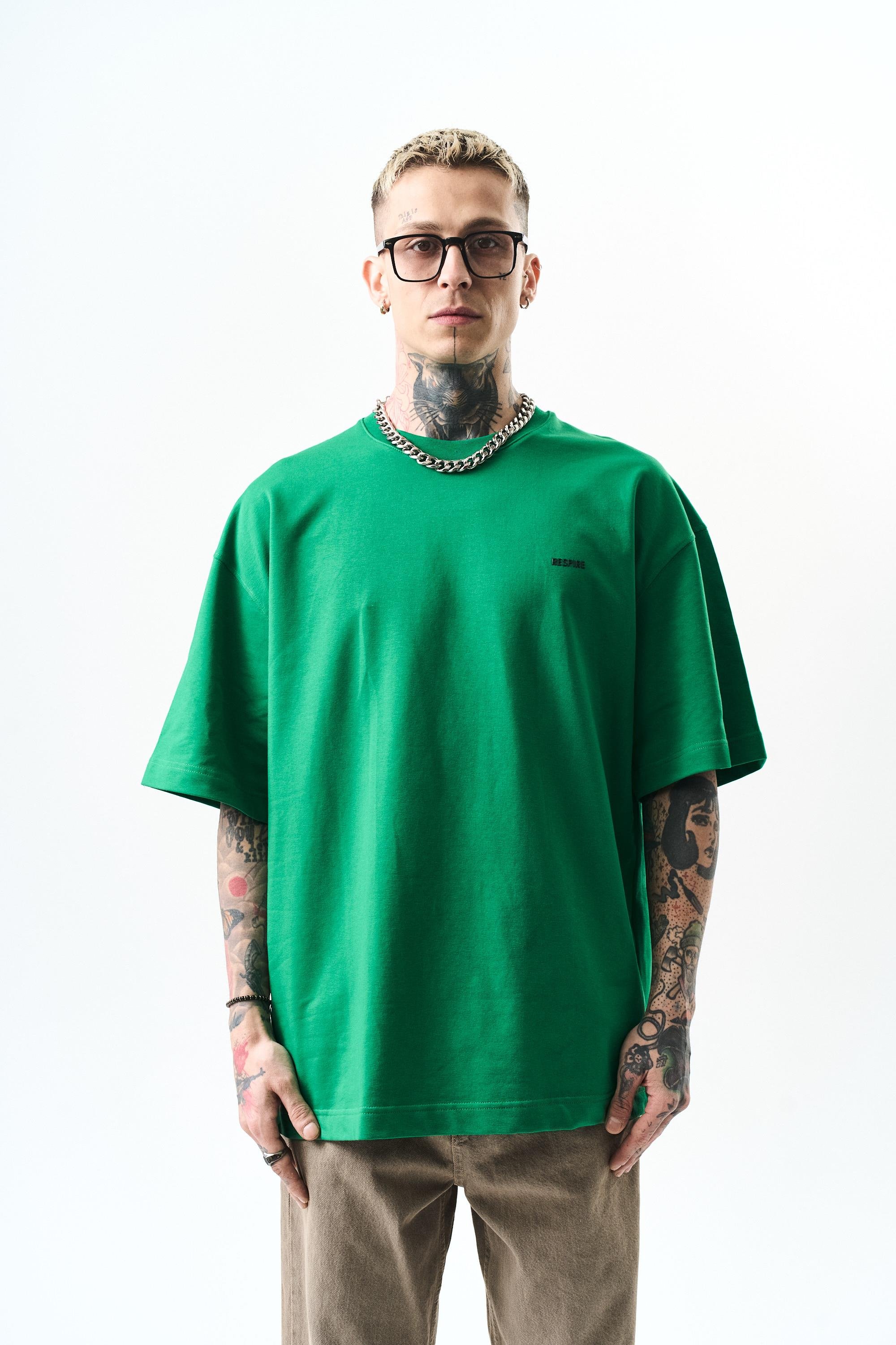 Erkek Respire Yazı Detaylı Oversize T-Shirt Benetton