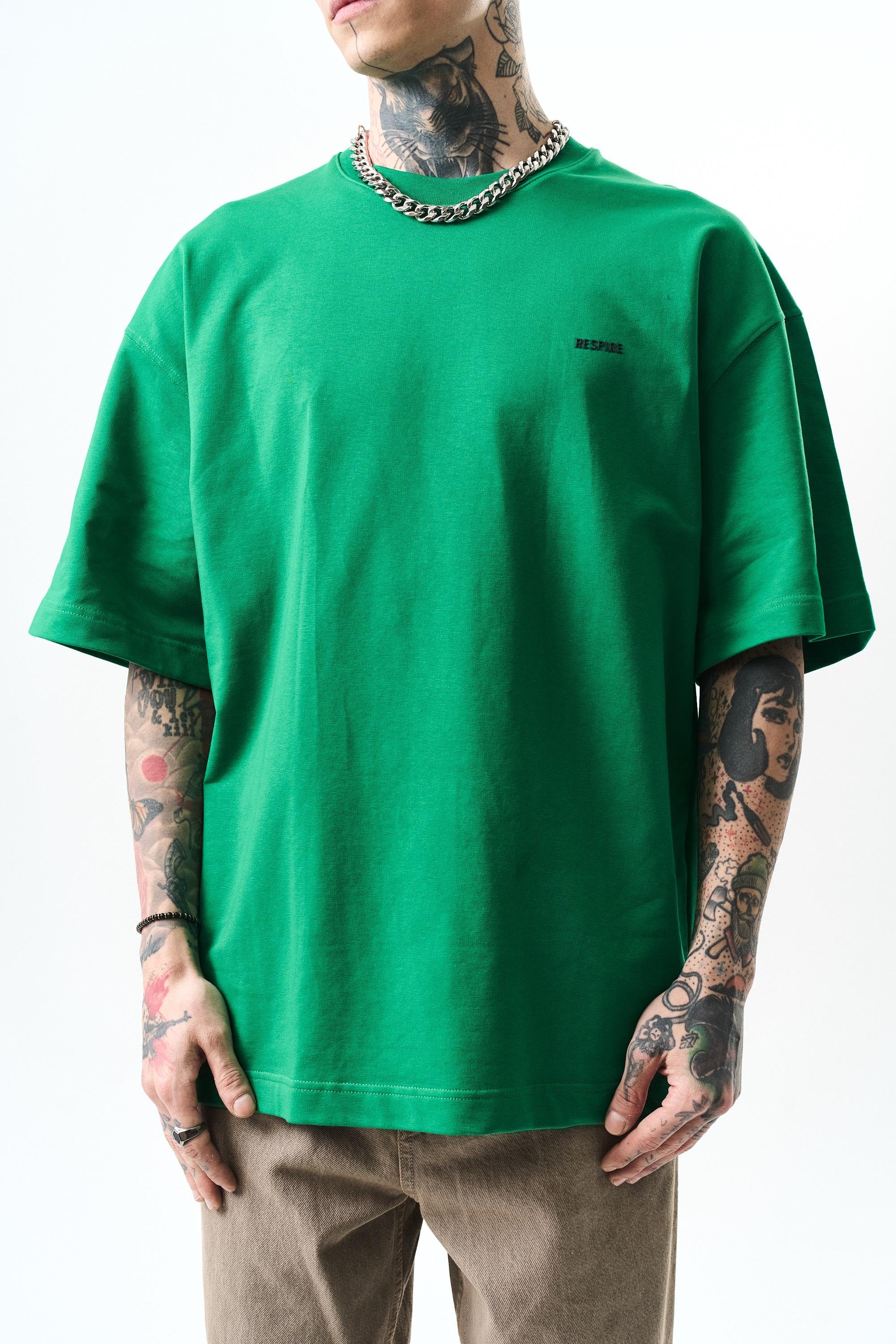 Erkek Respire Yazı Detaylı Oversize T-Shirt Benetton