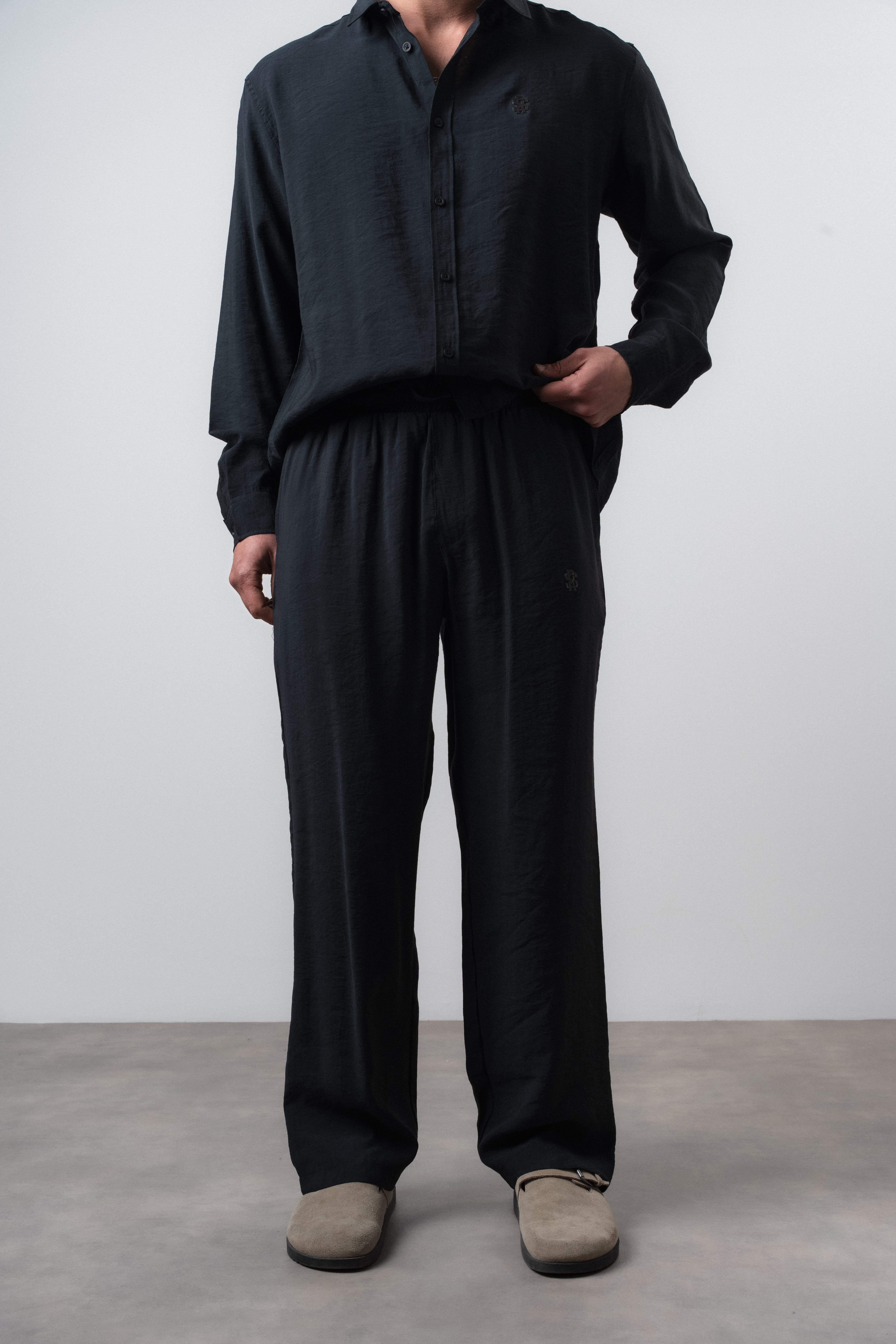 Erkek RS Modal Baggy Pantolon Siyah