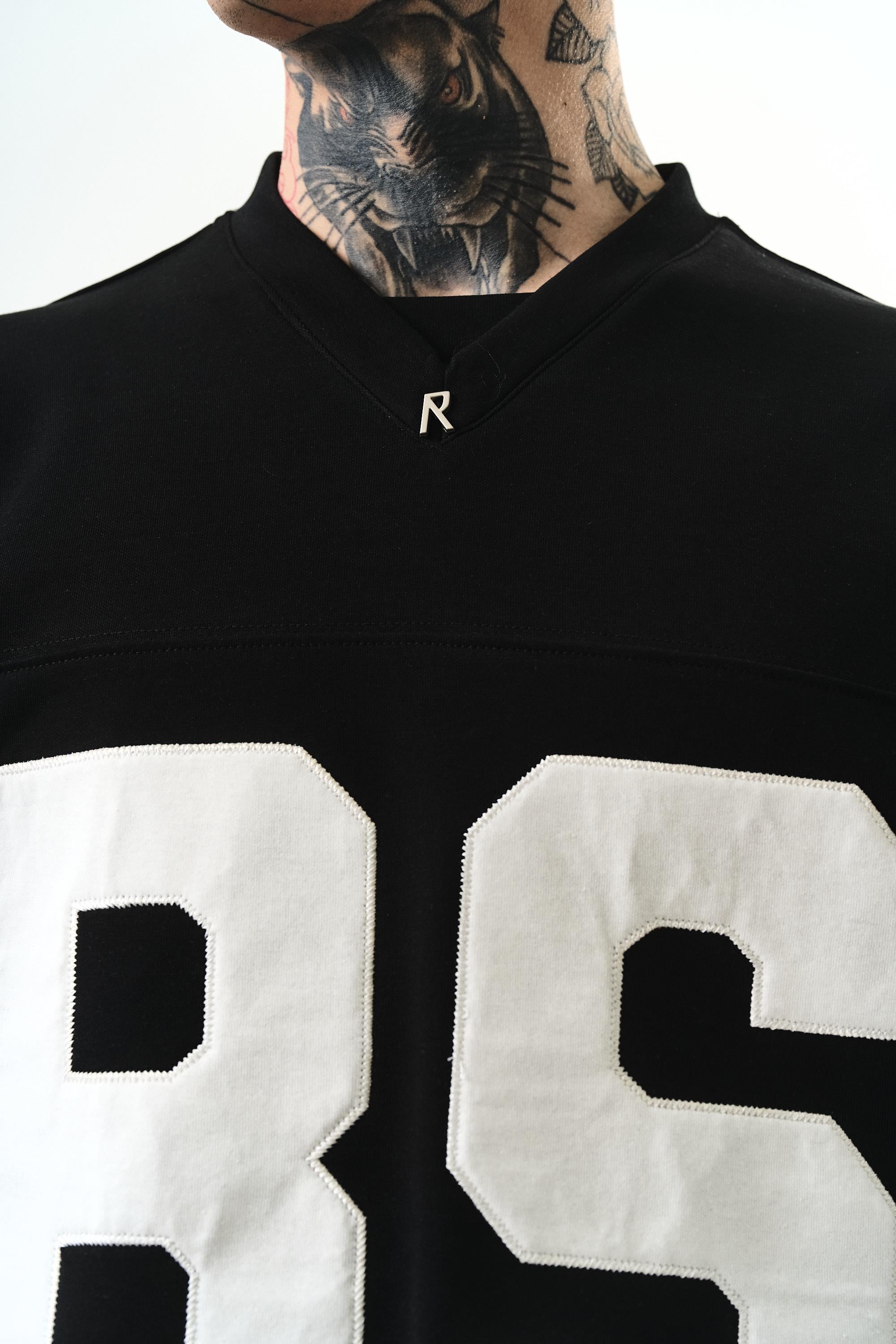 Erkek RS Nakışlı Oversize T-Shirt Siyah
