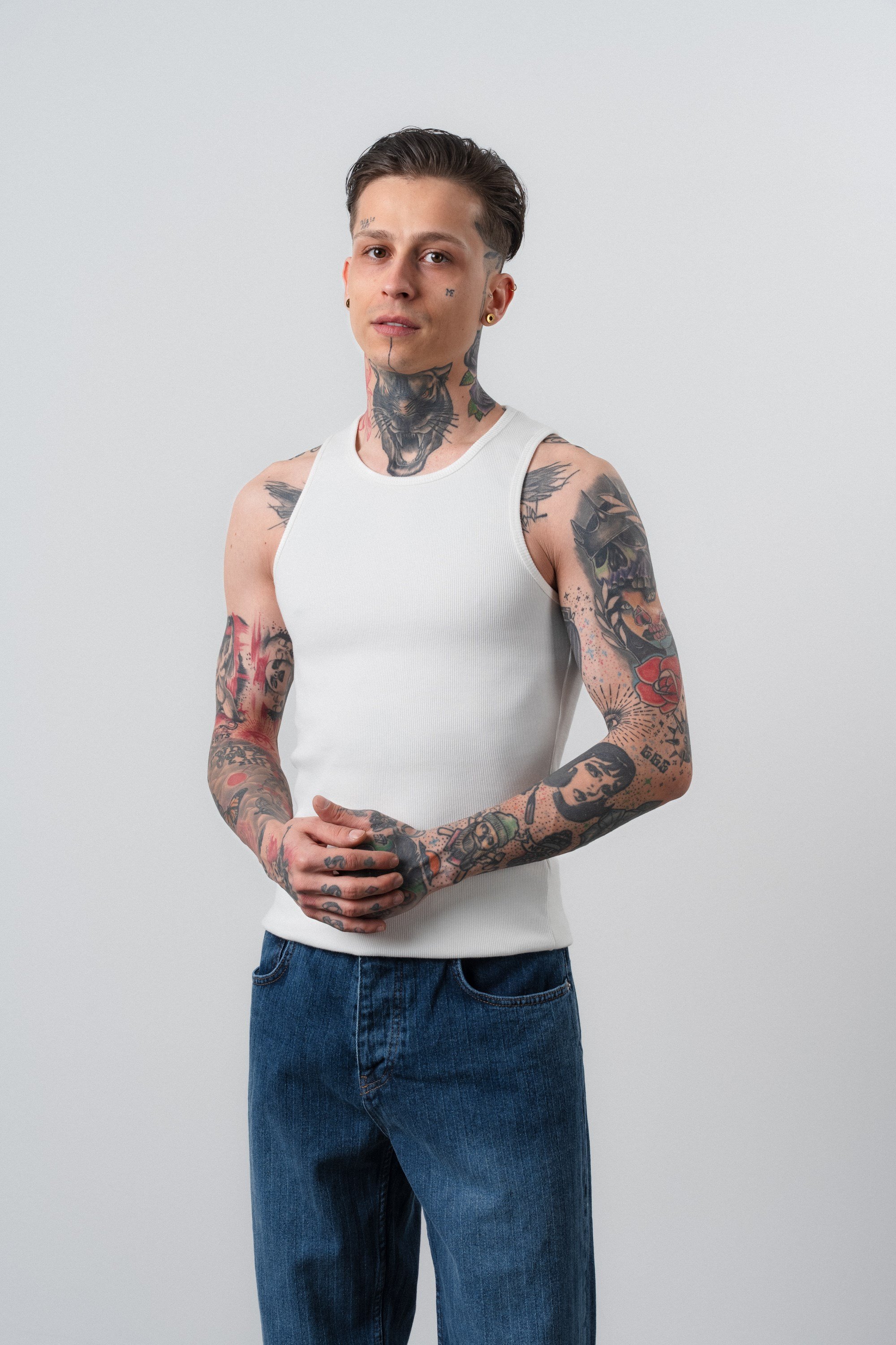 Erkek Tank Top Atlet Beyaz