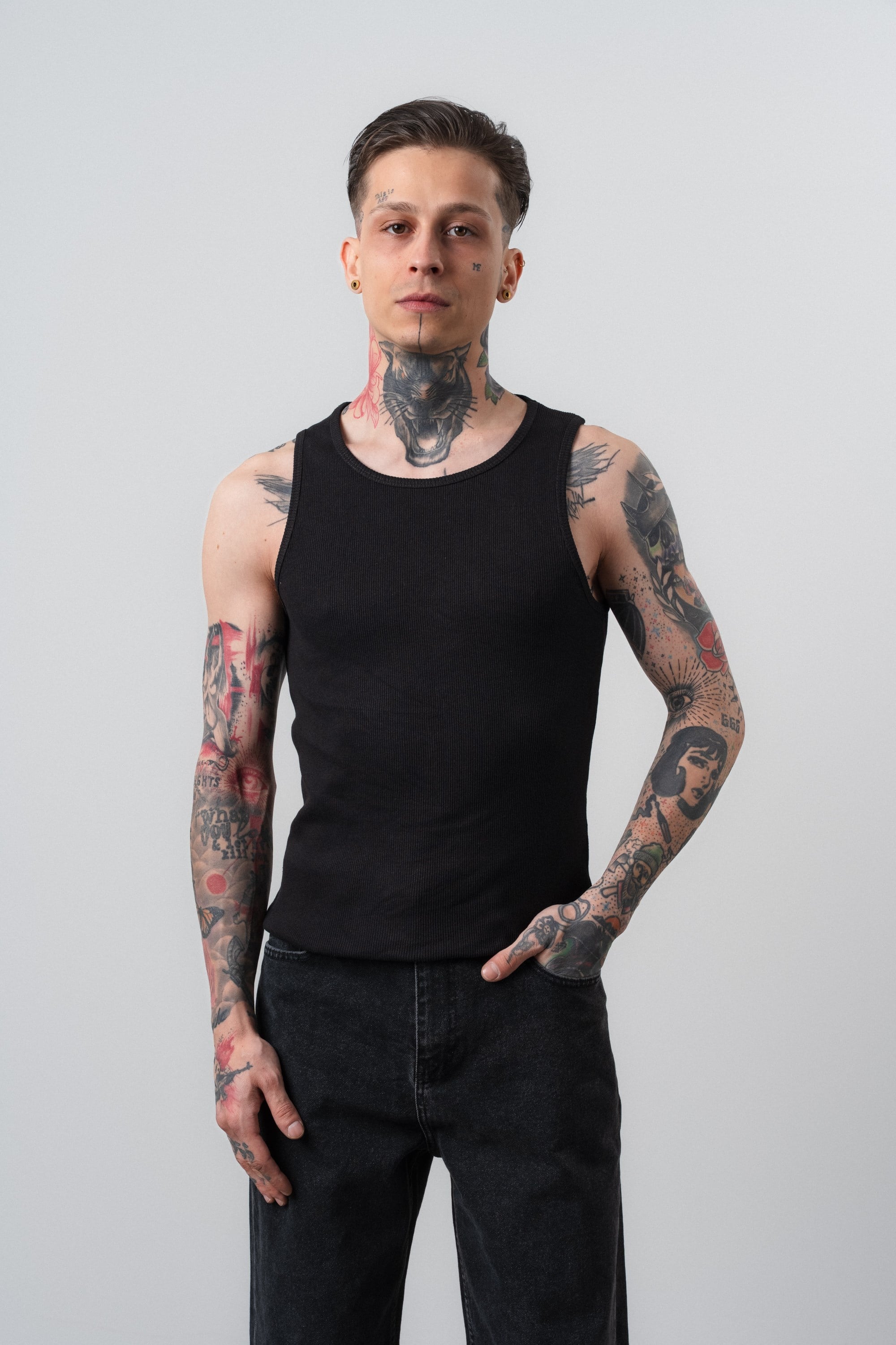 Erkek Tank Top Atlet Siyah