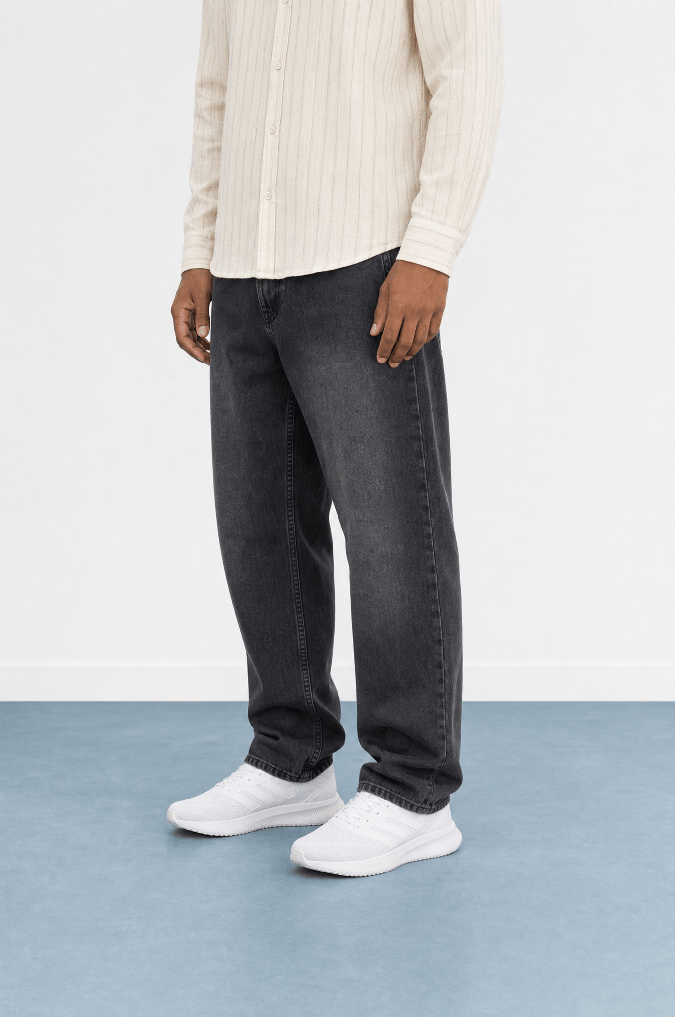 Erkek Washed Baggy Pantolon Antrasit