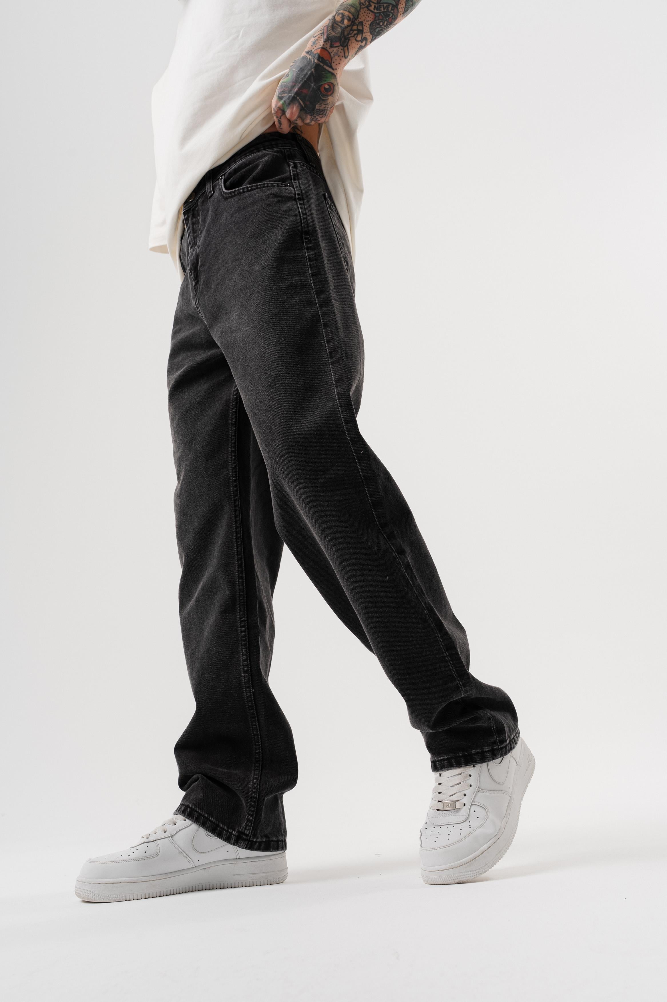 Erkek Washed Baggy Pantolon Antrasit