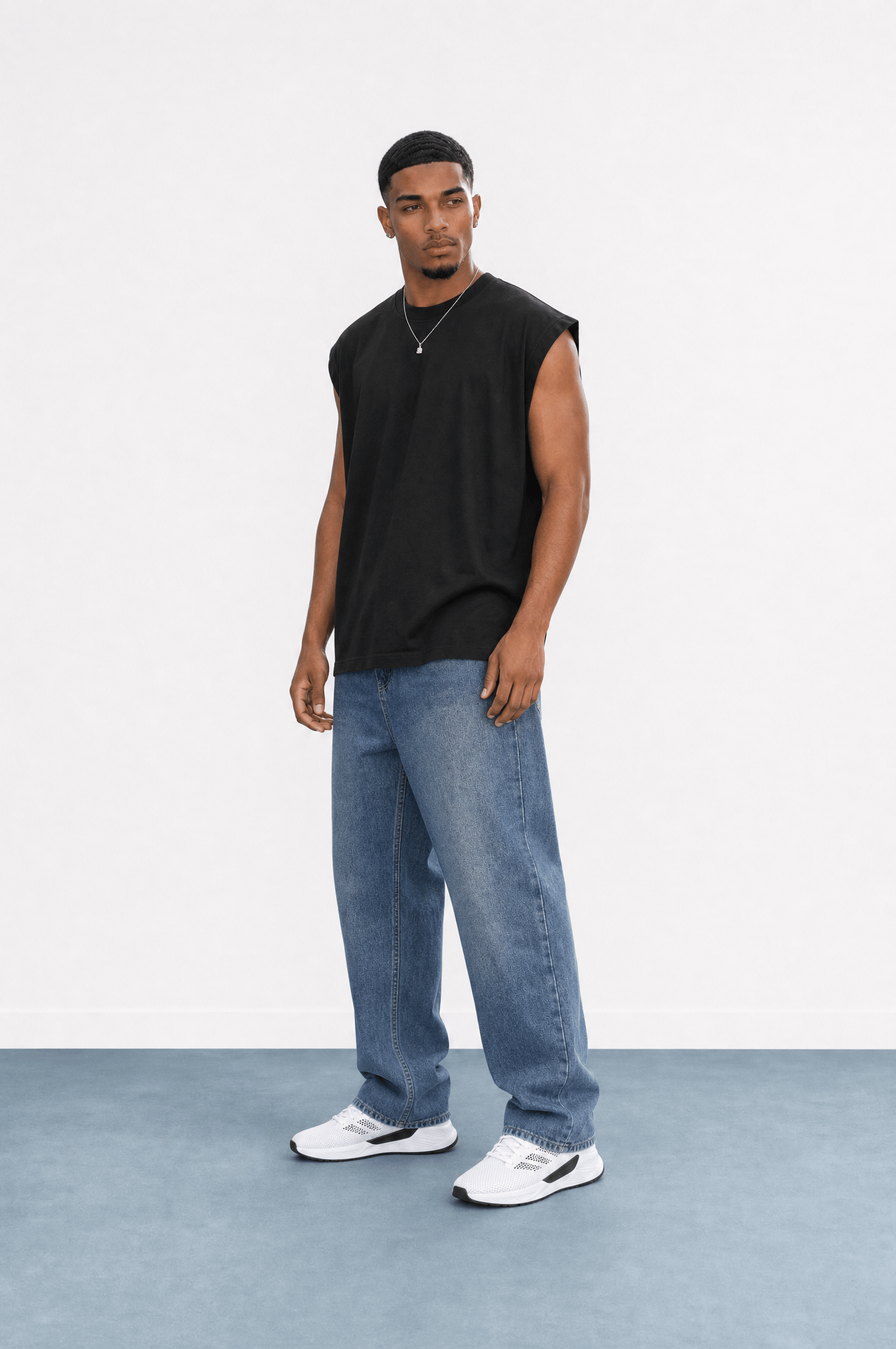 Erkek Washed Baggy Pantolon K.Mavi