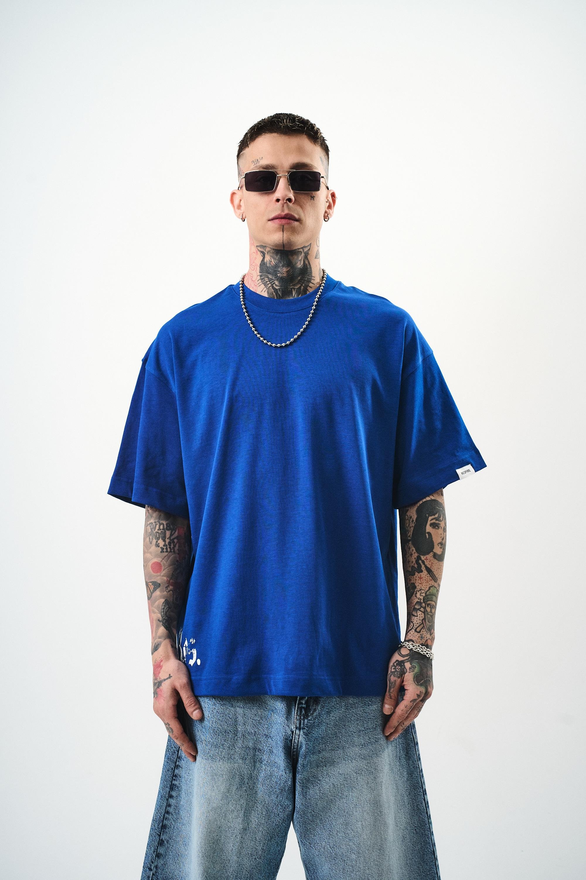 Erkek World Is Mine Baskılı Oversize T-Shirt Saks