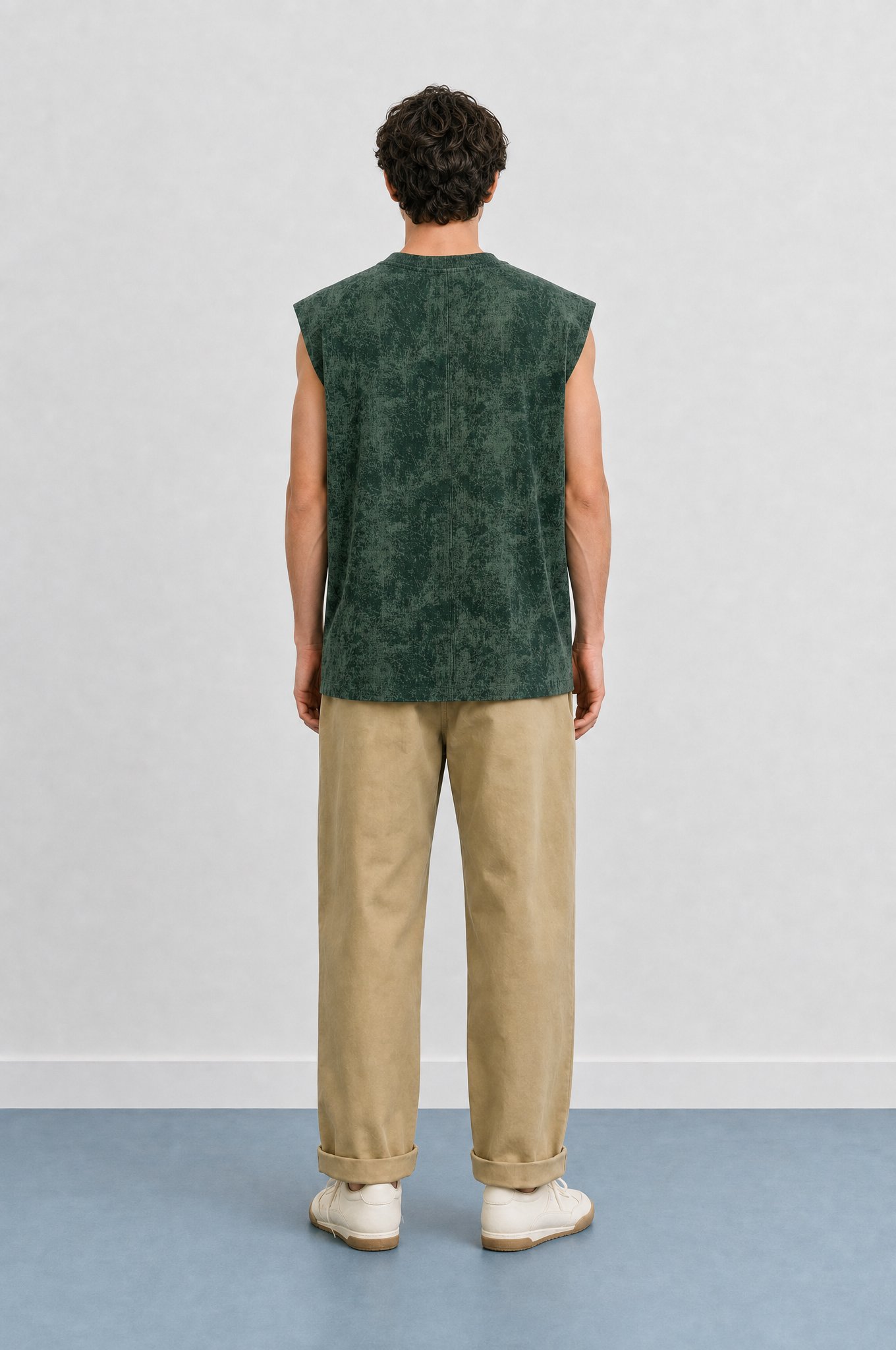 Erkek Yıkamalı Tank Top Atlet Nefti