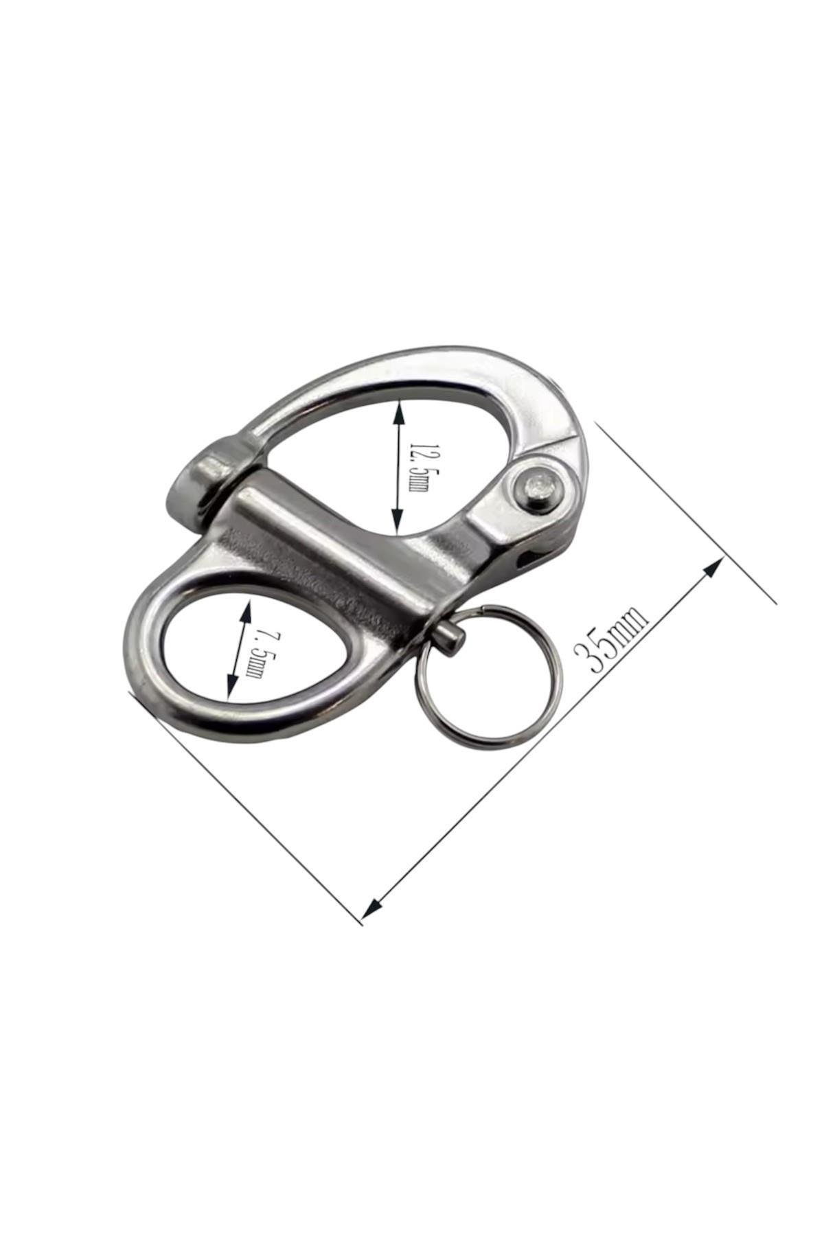  35mm paslanmaz çelik Mini sabit geçmeli kelepçe 5mm Stainless Steel Mini Fixed Snap