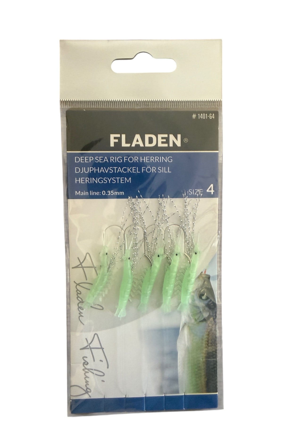 Fladen Living Shrimp Mezgit 5 Köstek Hazır Takım Yeşil glow