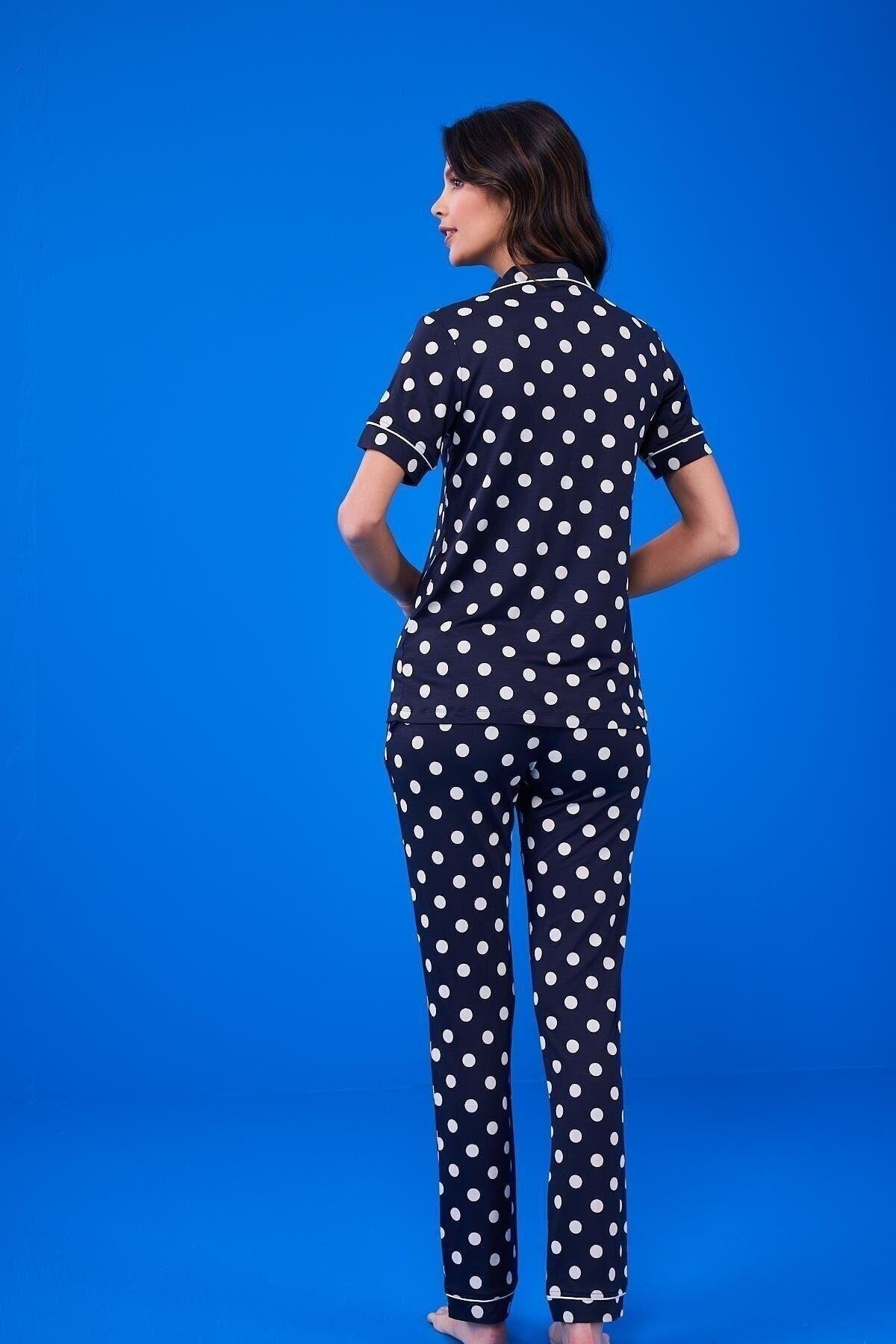 23144 Kadın Puanlı Patlı Pijama Takım