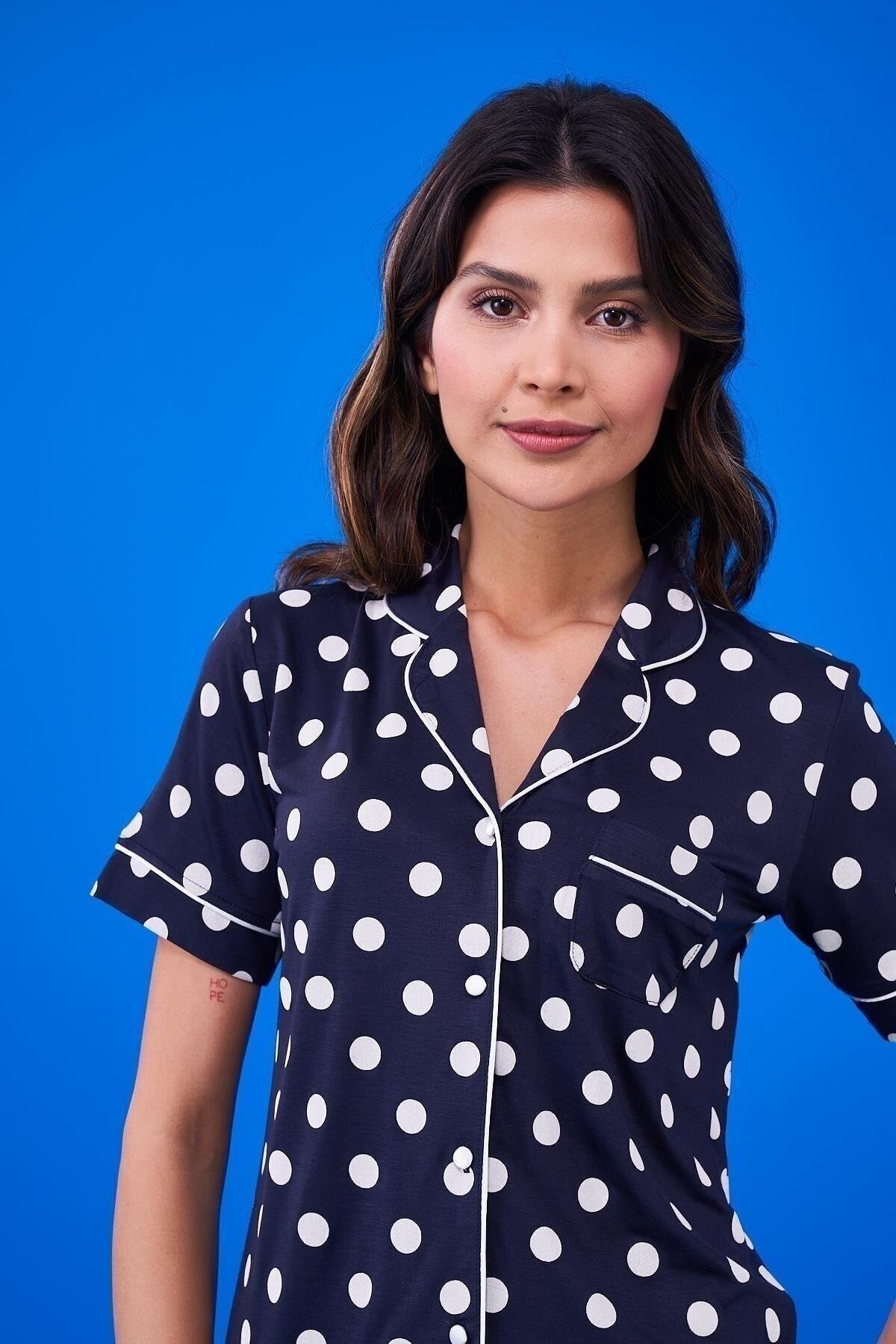 23144 Kadın Puanlı Patlı Pijama Takım