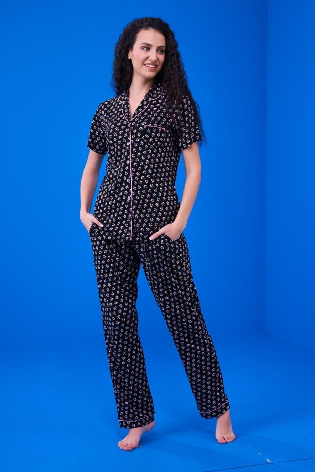 23202 Kadın Patlı Desenli Pijama Takım