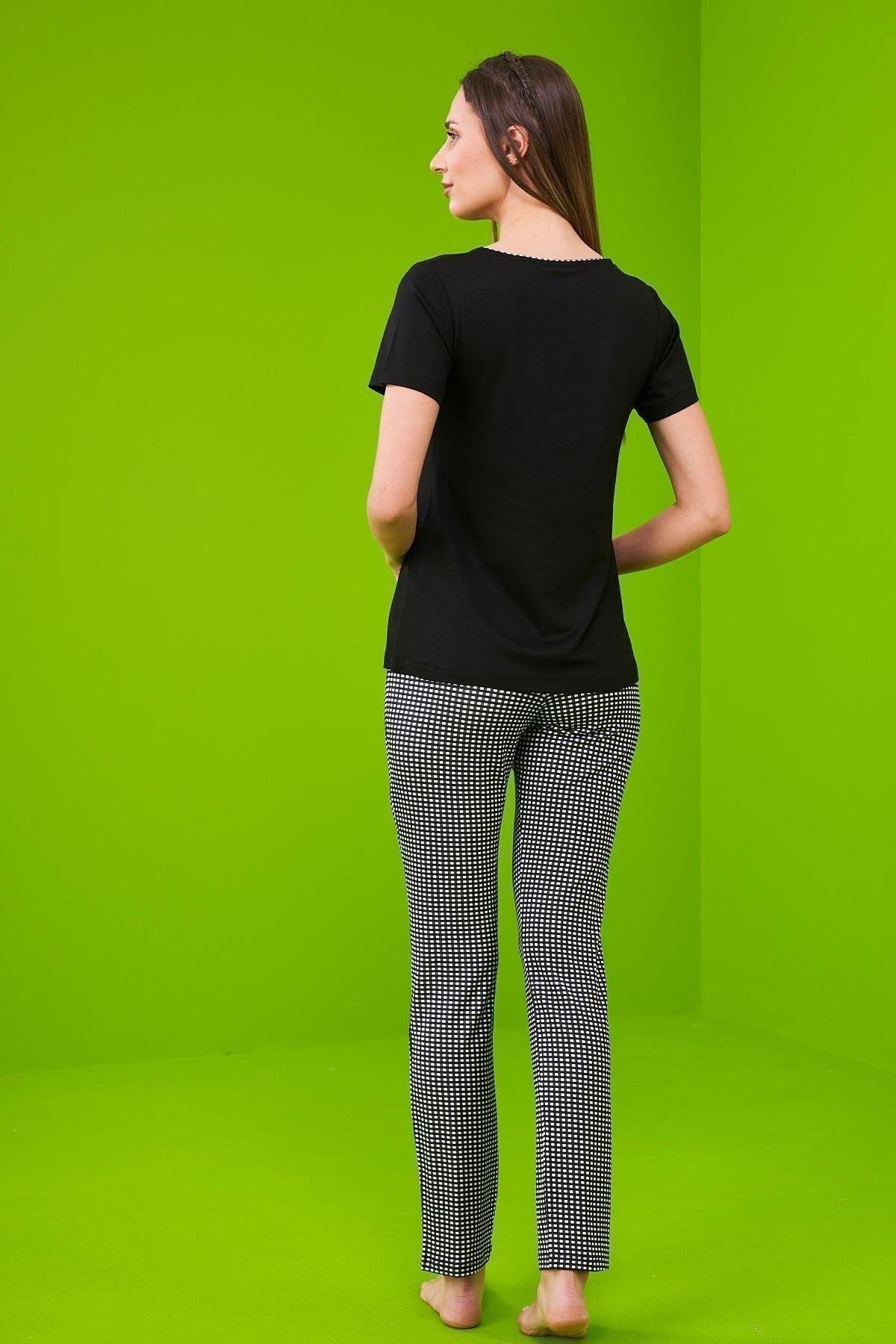 23226 Kadın Pötikare Pijama Takım