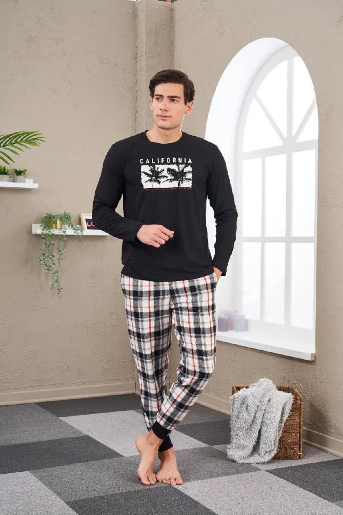 23702 Erkek Baskılı Pijama Takım