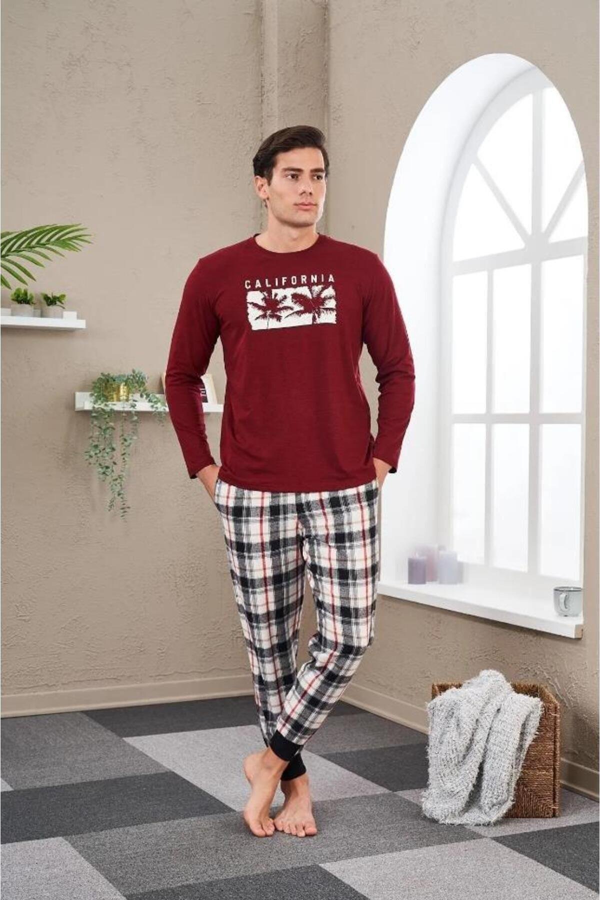 23702 Erkek Baskılı Pijama Takım