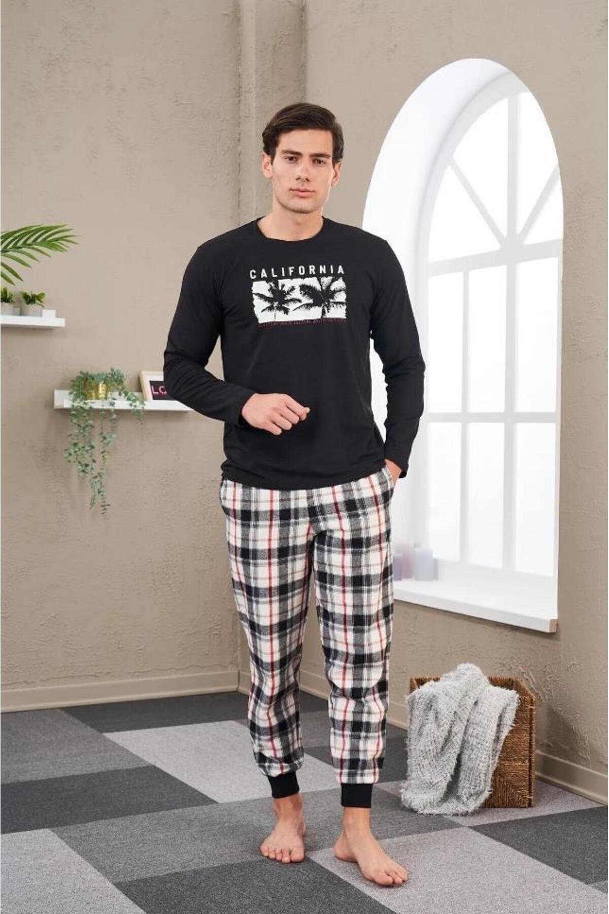 23702 Erkek Baskılı Pijama Takım