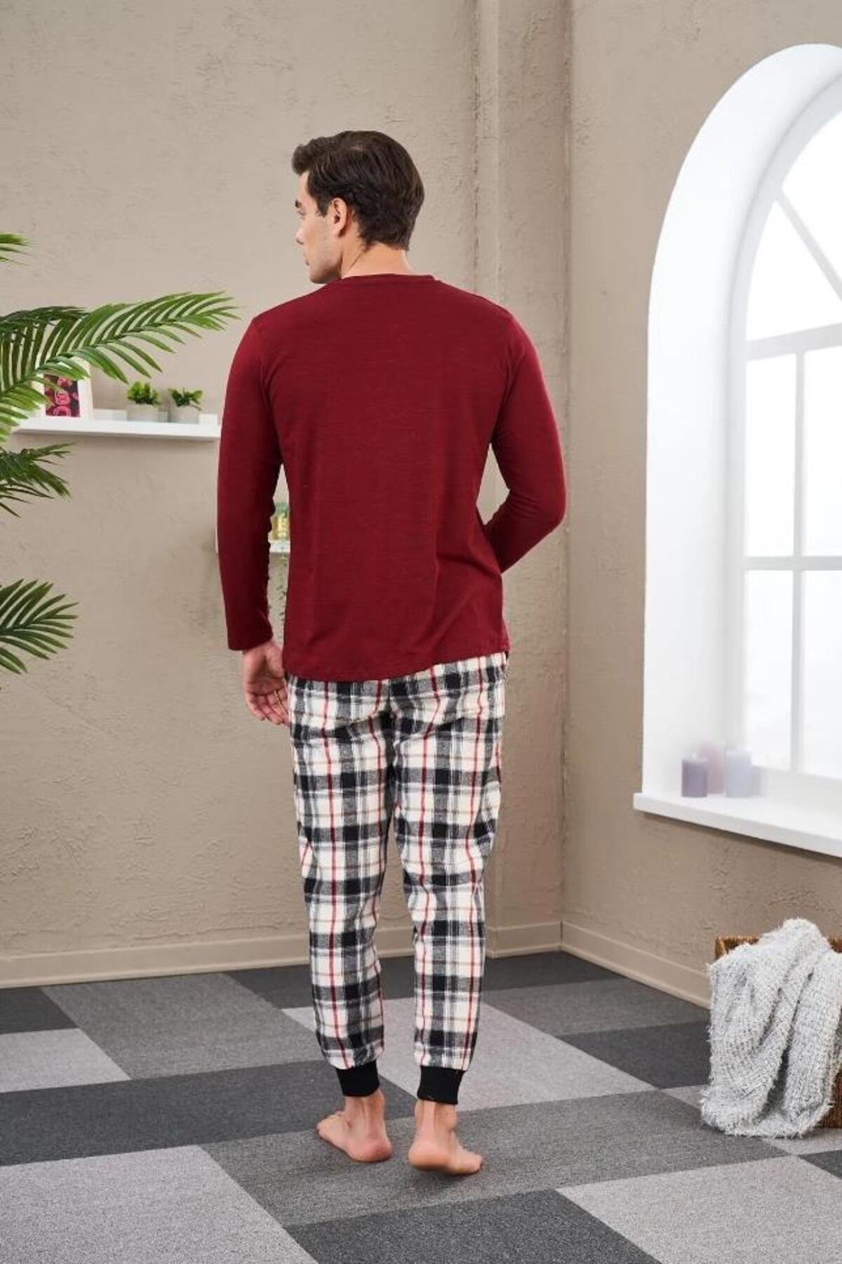 23702 Erkek Baskılı Pijama Takım
