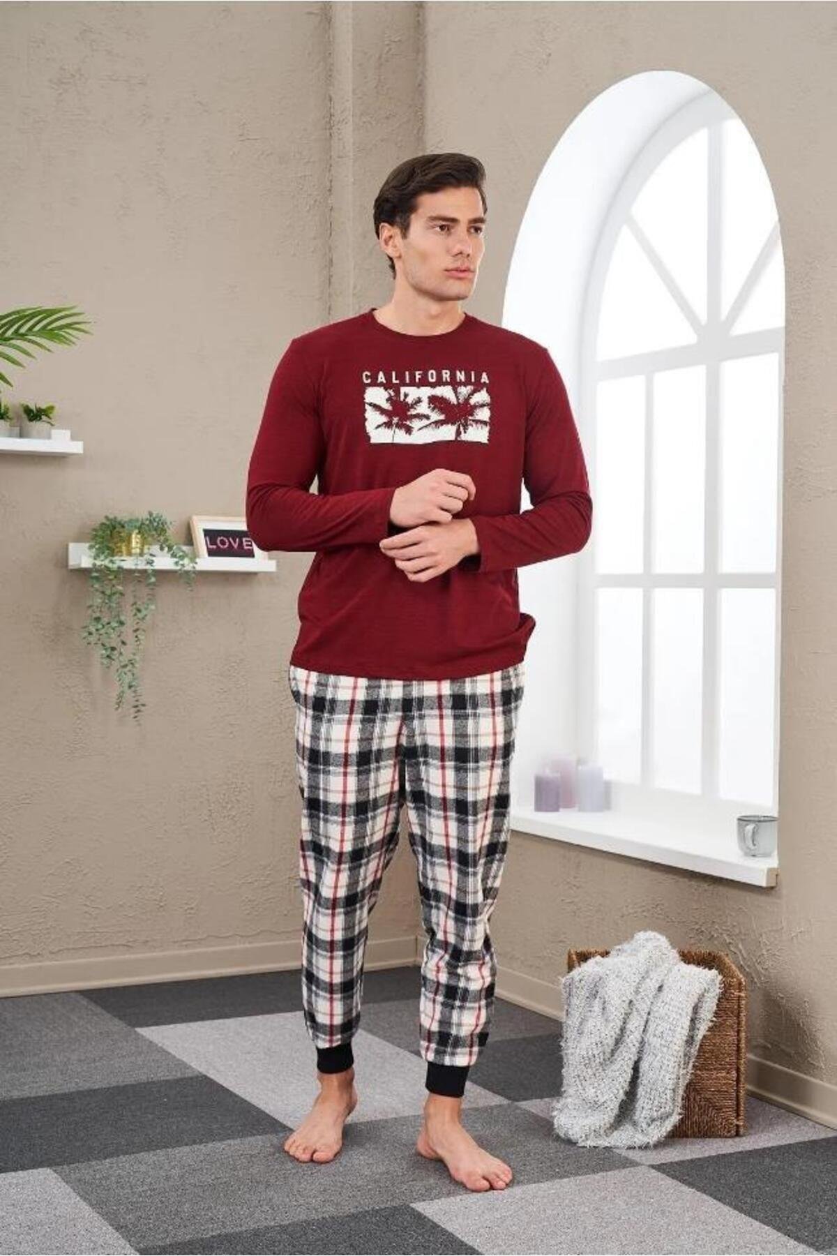 23702 Erkek Baskılı Pijama Takım