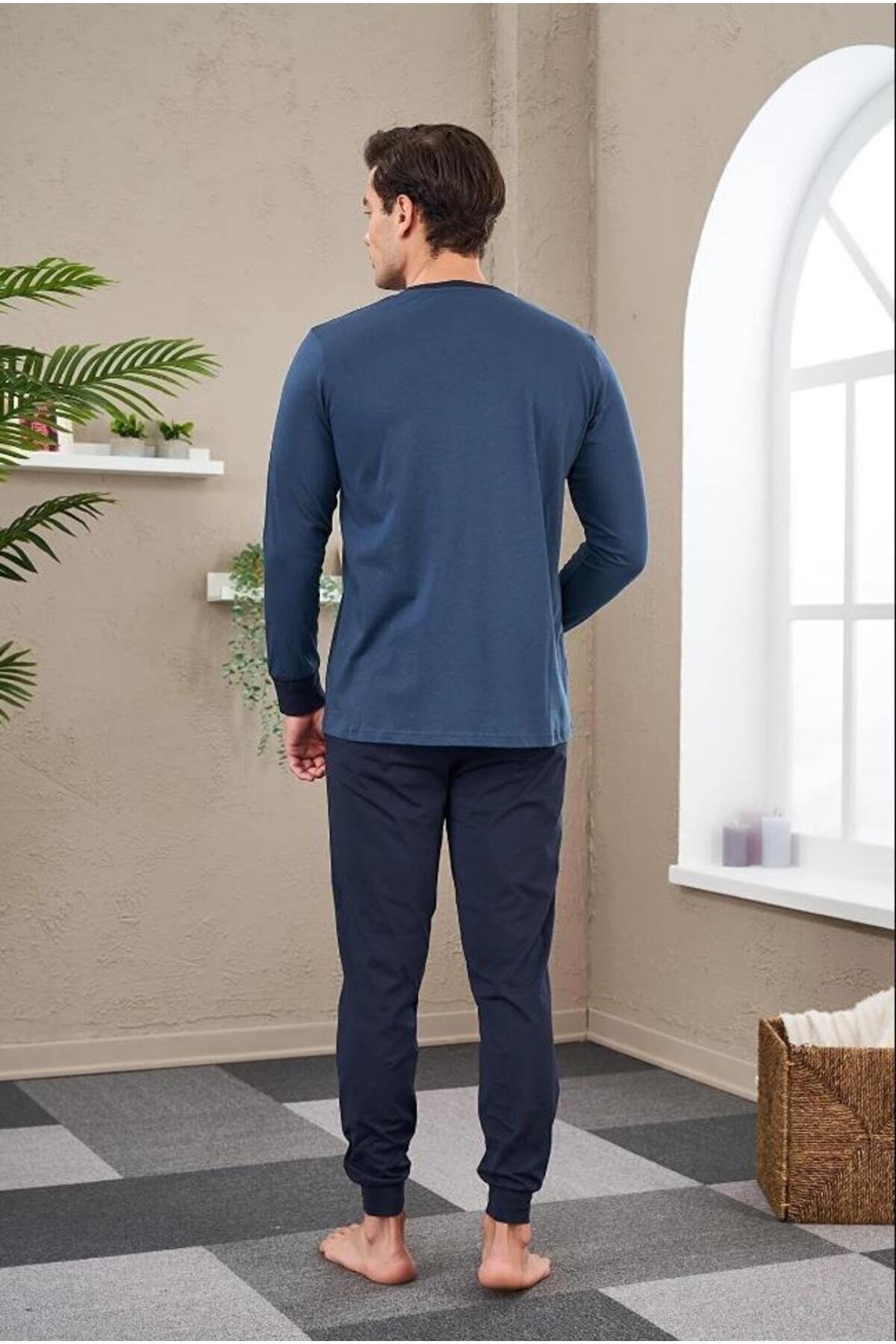 23706 Erkek Patlı Baskılı Pijama Takım