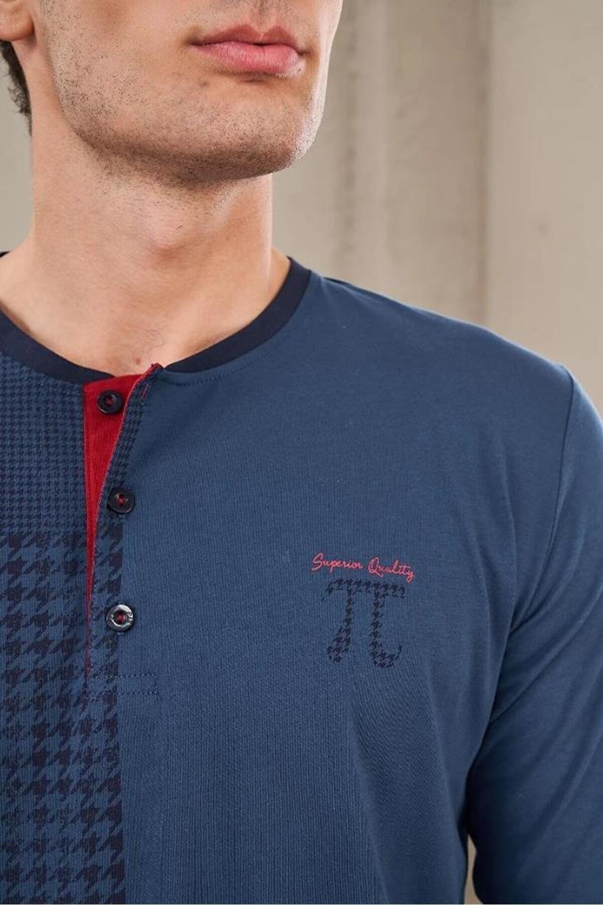 23706 Erkek Patlı Baskılı Pijama Takım