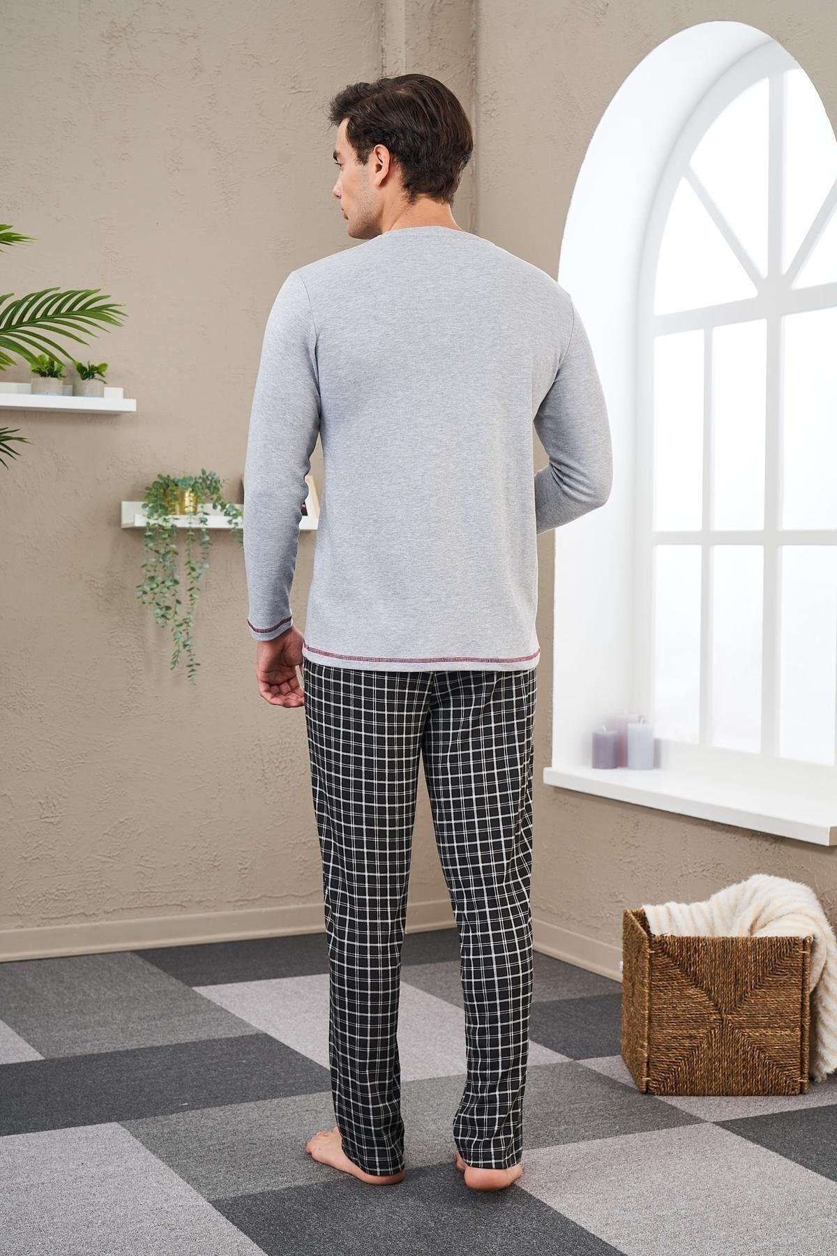 23712 Erkek Baskılı Pijama Takım