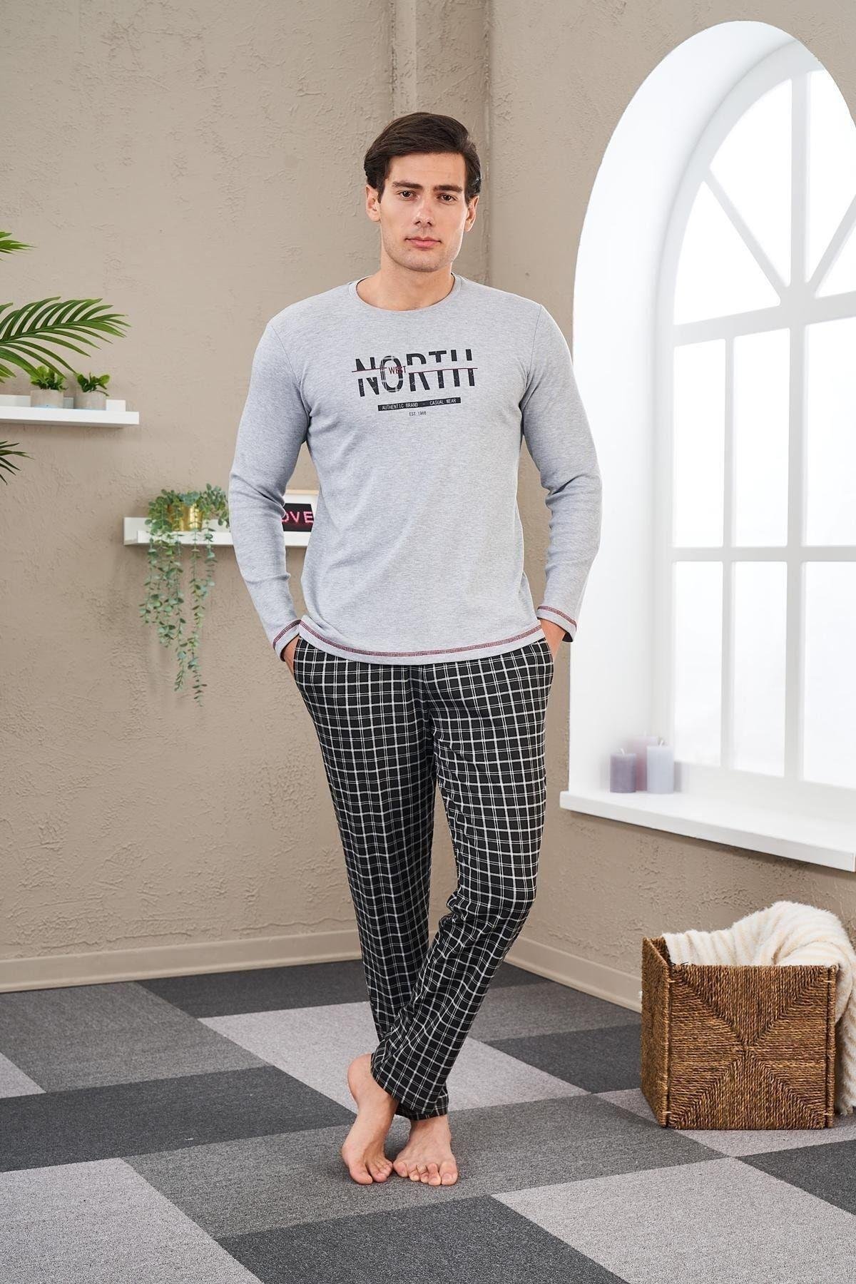 23712 Erkek Baskılı Pijama Takım