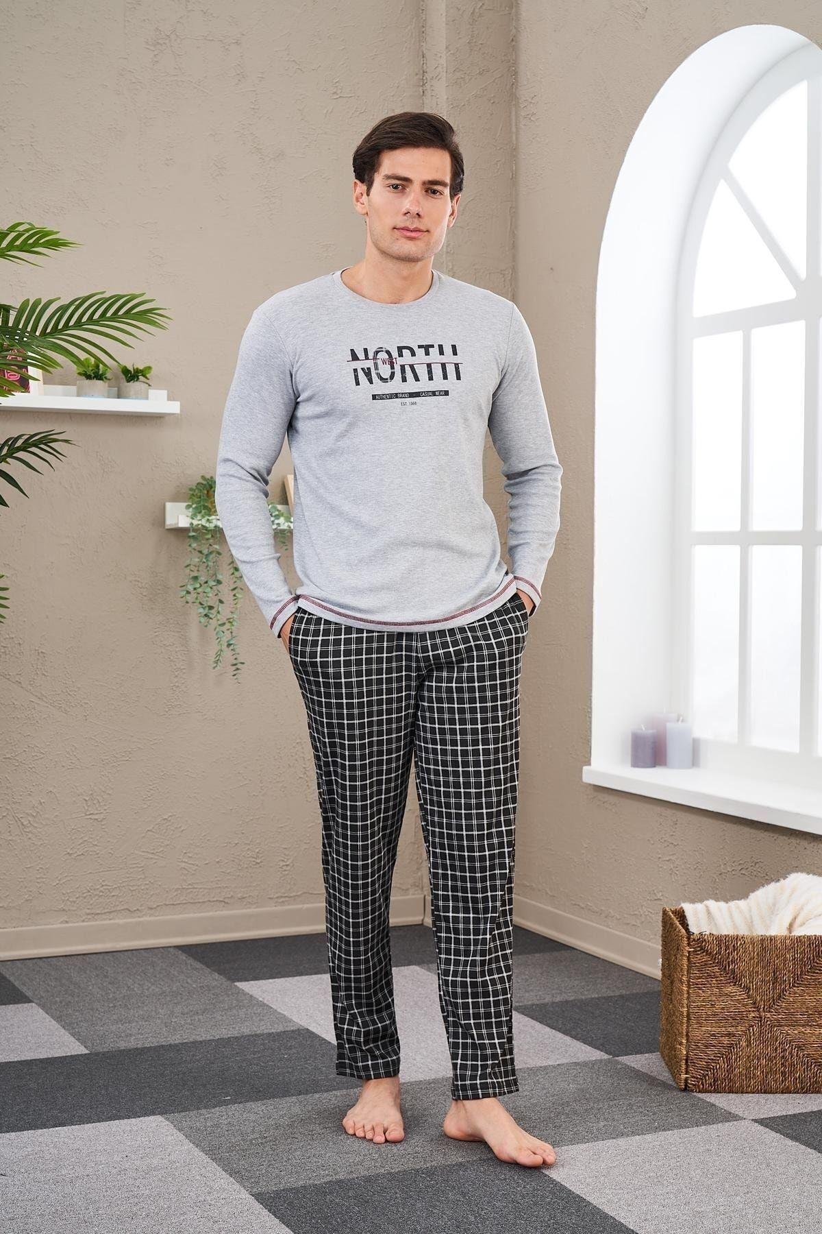 23712 Erkek Baskılı Pijama Takım