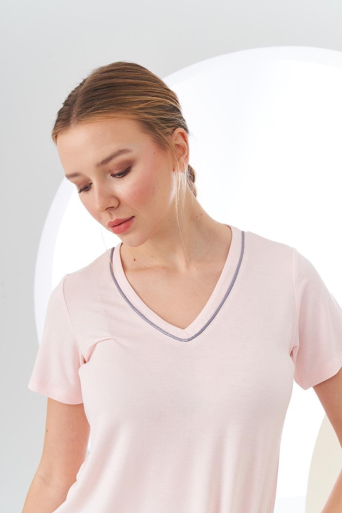 24189 Kadın Desenli Pijama Takım
