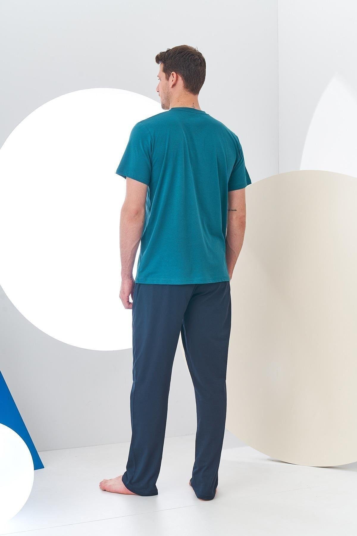 24314 Erkek Patlı Kısa Kol Pijama Takım