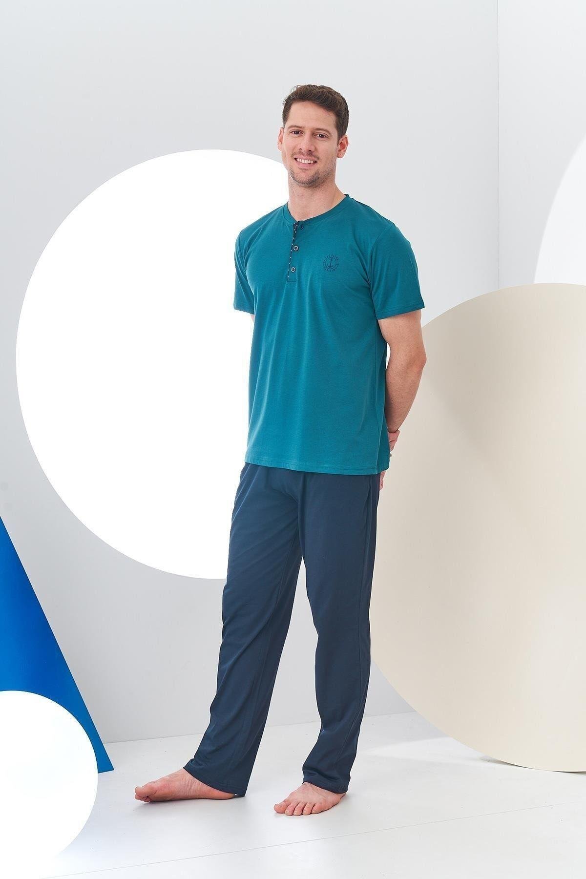 24314 Erkek Patlı Kısa Kol Pijama Takım