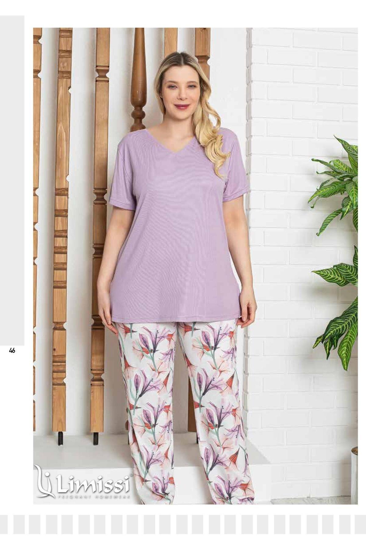 Büyük Beden Kısa Kol Pijama Takımı