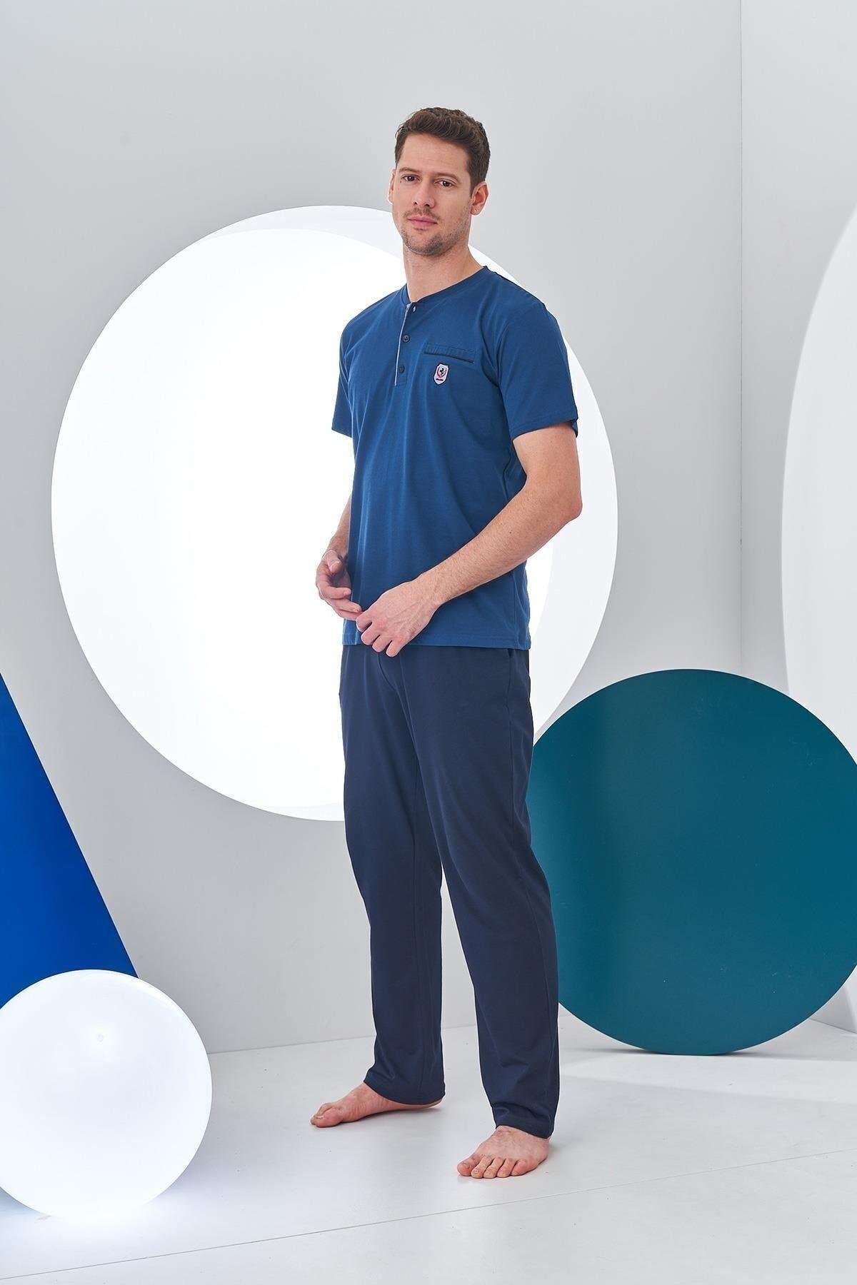 Erkek 3'lü Fleto Cep Patlı Pijama Şort Takım