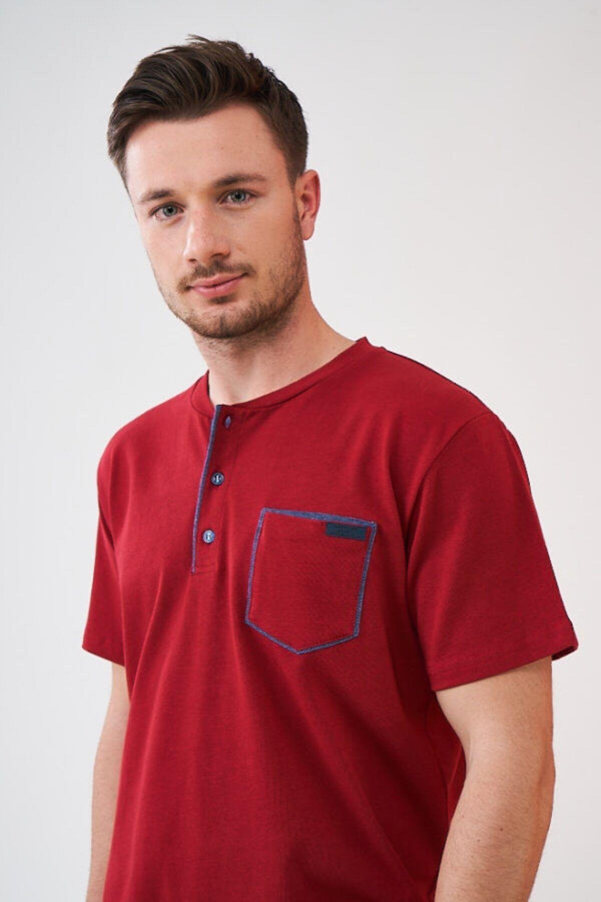 Erkek 3'lü Pijama Şort Takım
