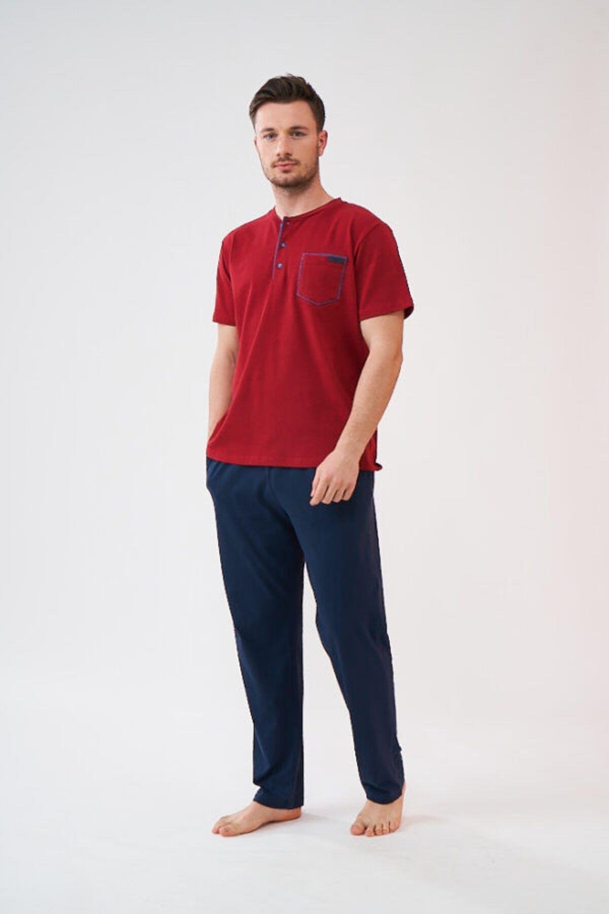 Erkek 3'lü Pijama Şort Takım