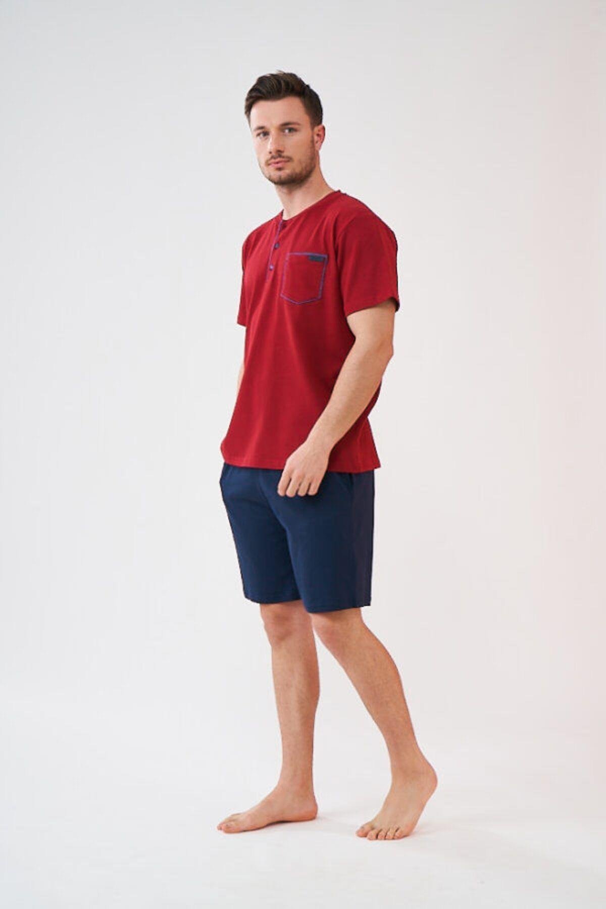 Erkek 3'lü Pijama Şort Takım