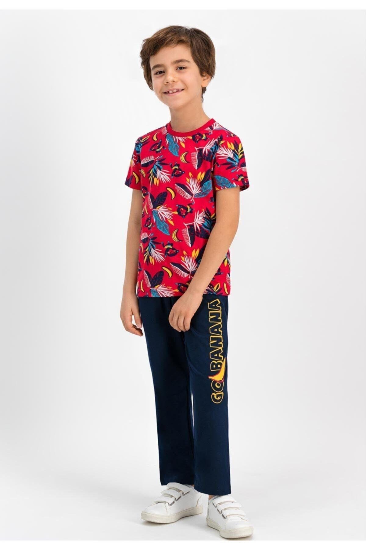 Go Banana Kırmızı Erkek Çocuk Pijama Takımı