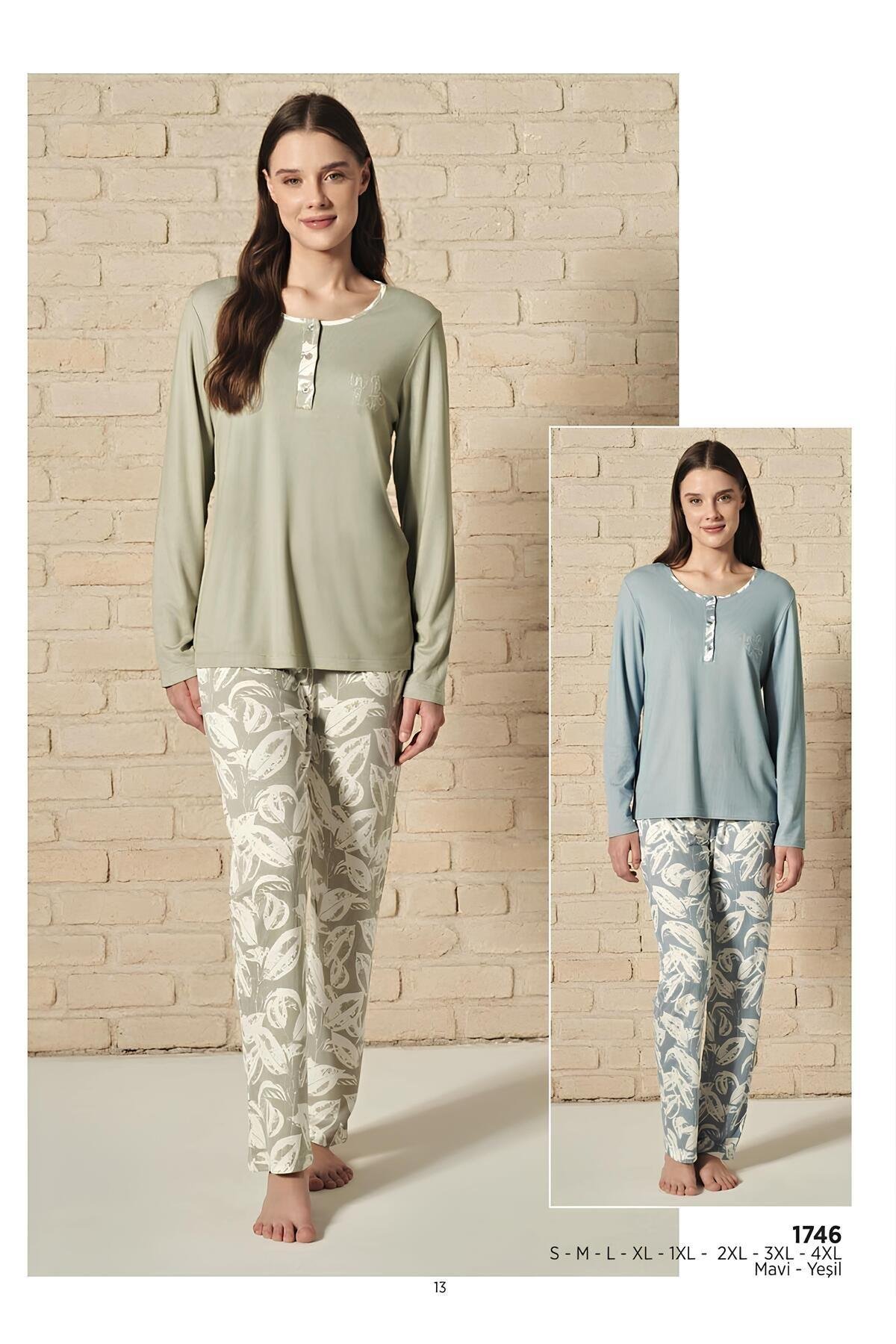 Kadın Pijama Takımı Büyük Beden