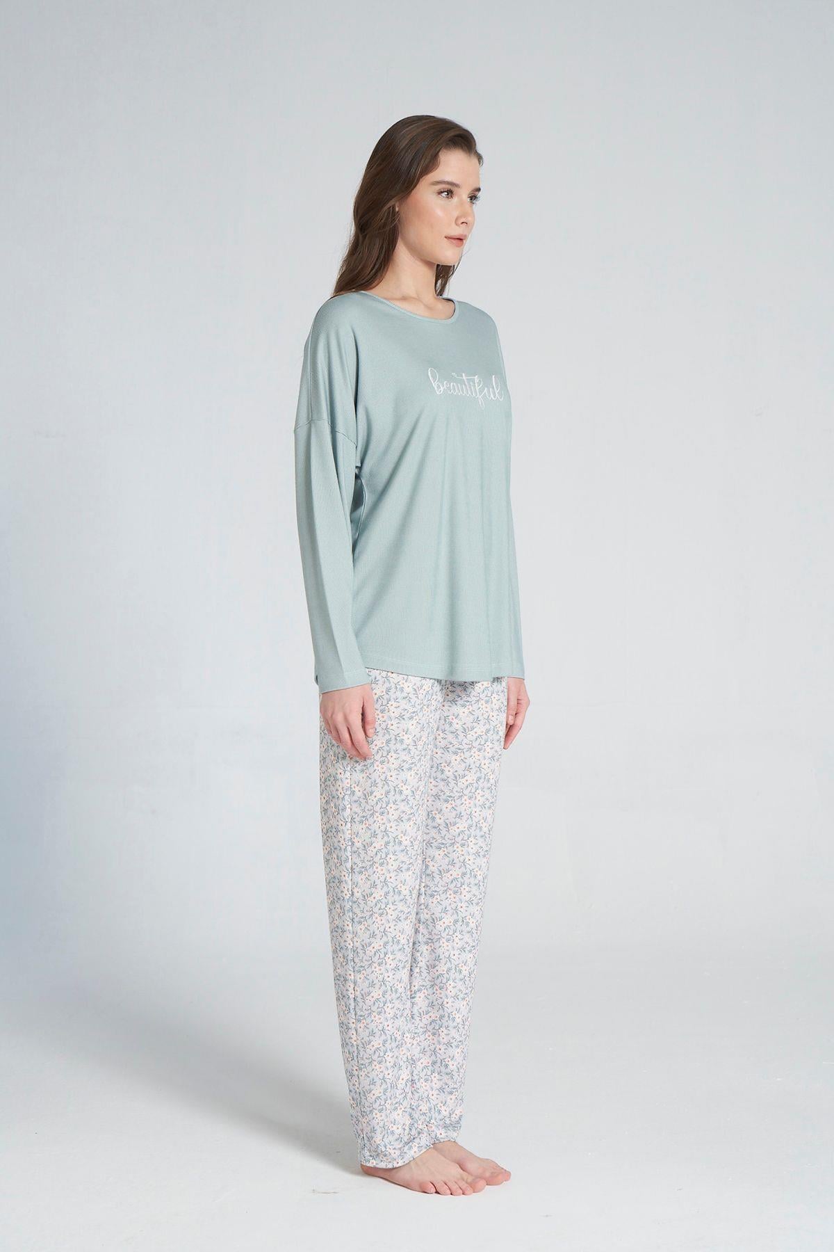 Kadın Pijama Takımı Yeşil