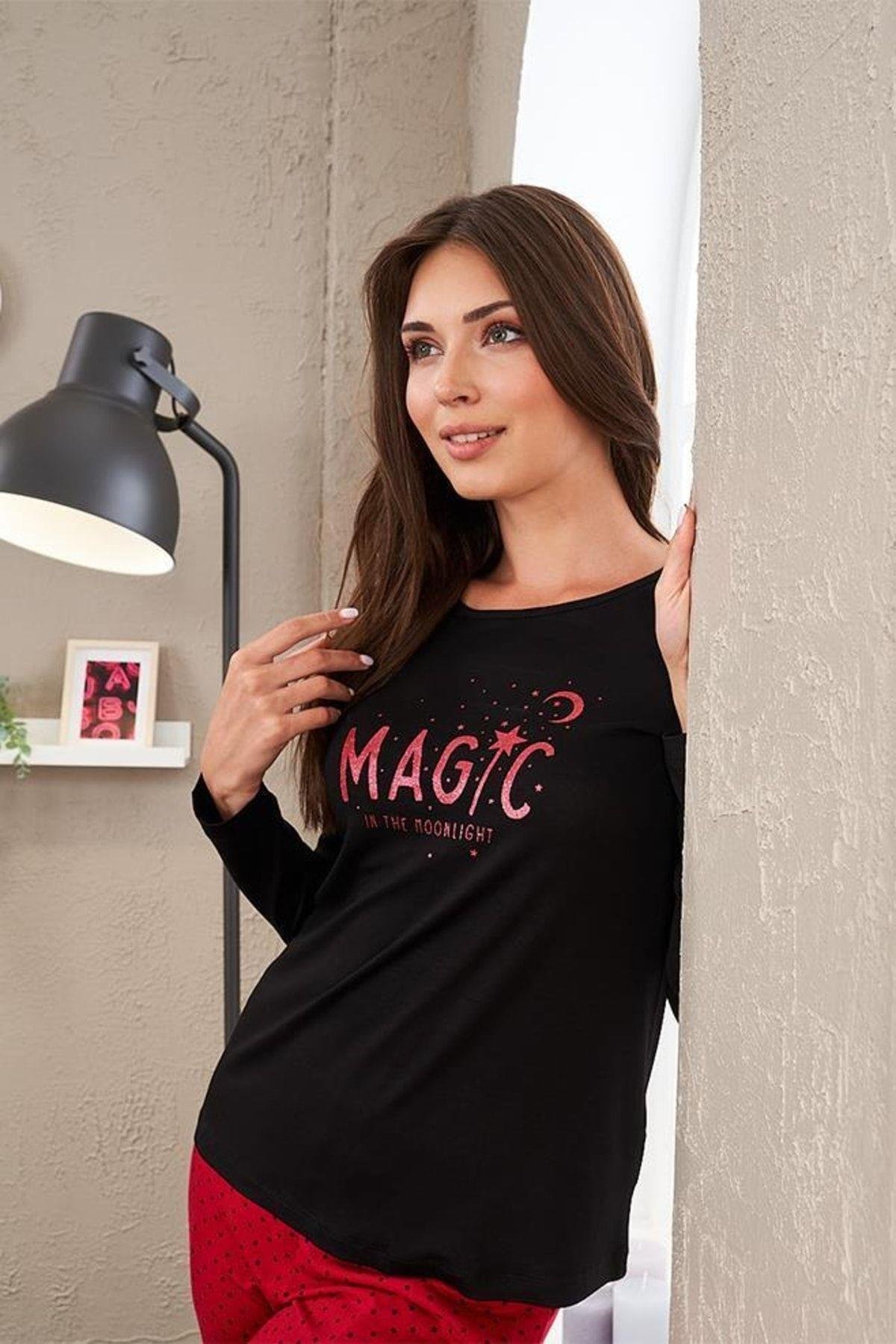 Kadın Uzun Kollu Pijama Takımı 23522