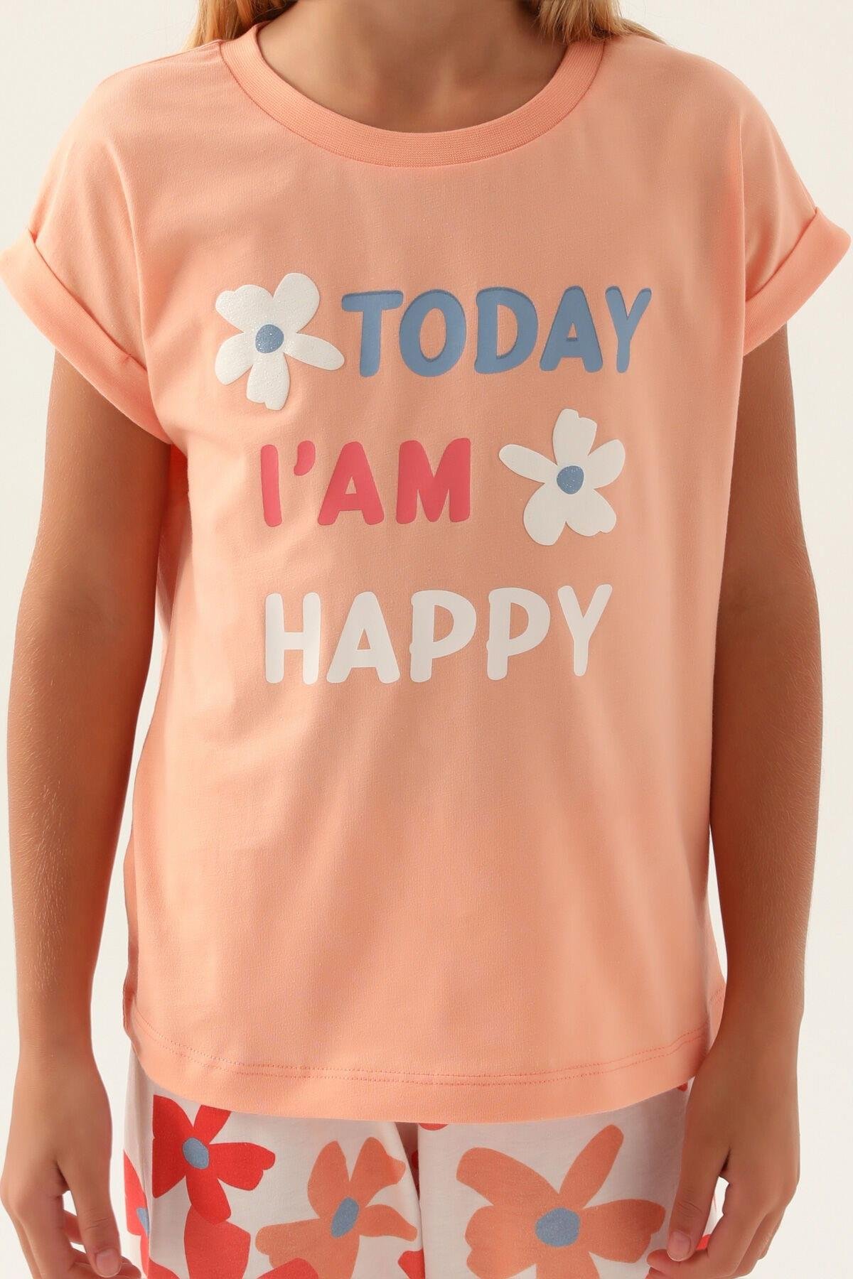 Kız Çocuk Çiçekli Pijama Takımı
