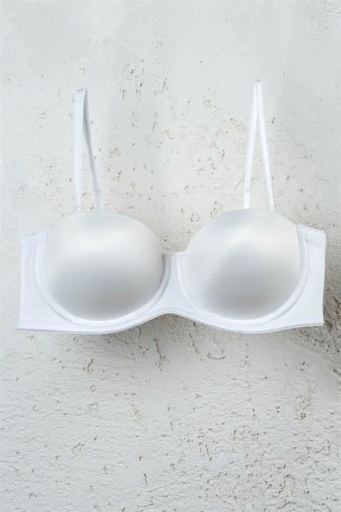 Lejardin Kadın Destekli Straplez Sütyen Basic Cup Push Up 7030